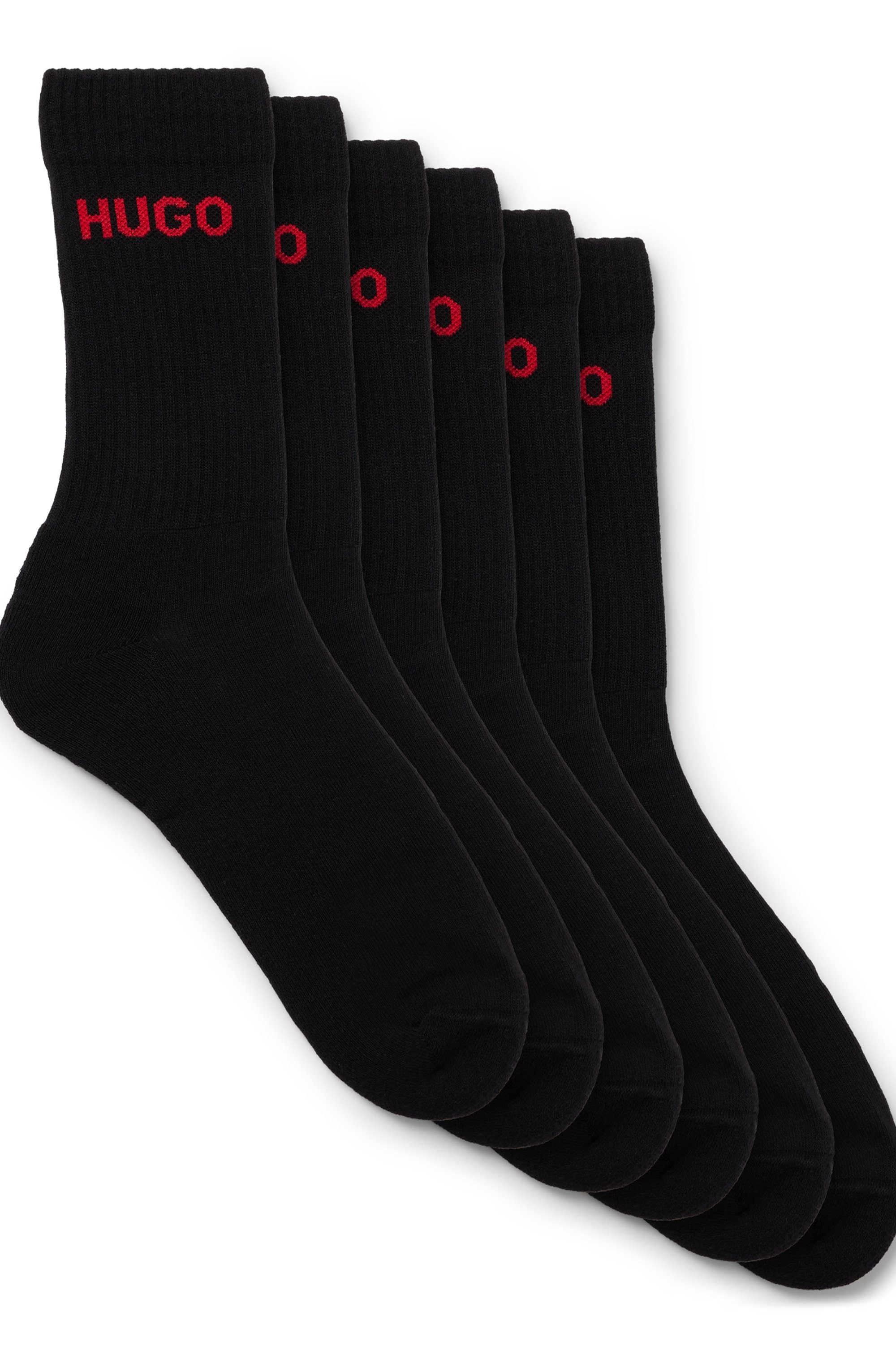 HUGO Underwear Socken "6P QS RIB LOGO CC", (Packung, 6 Paar, 6er Pack), mit günstig online kaufen