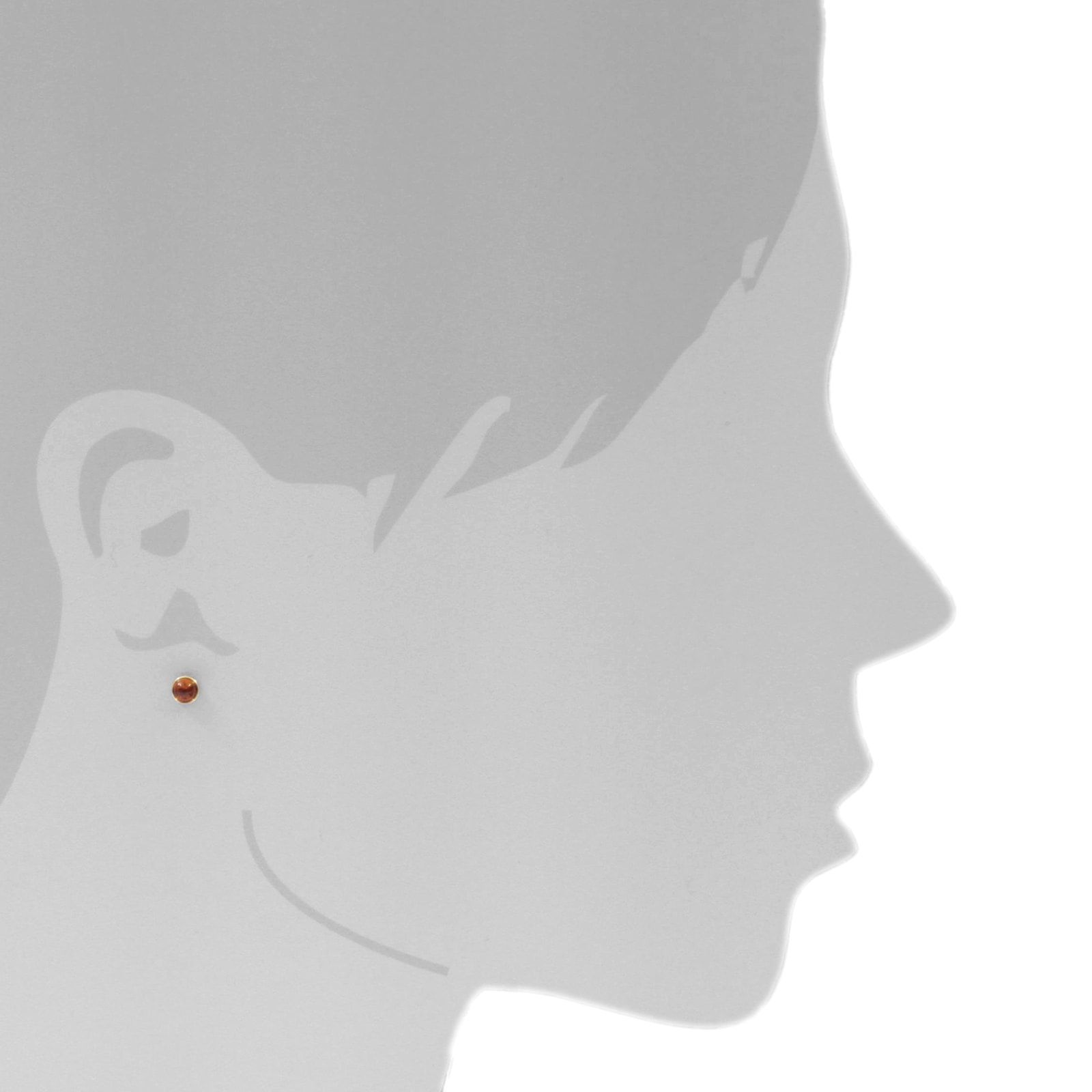 OSTSEE-SCHMUCK Paar Ohrstecker »- Classic 4 mm - Gold 585/000 - Bernstein«