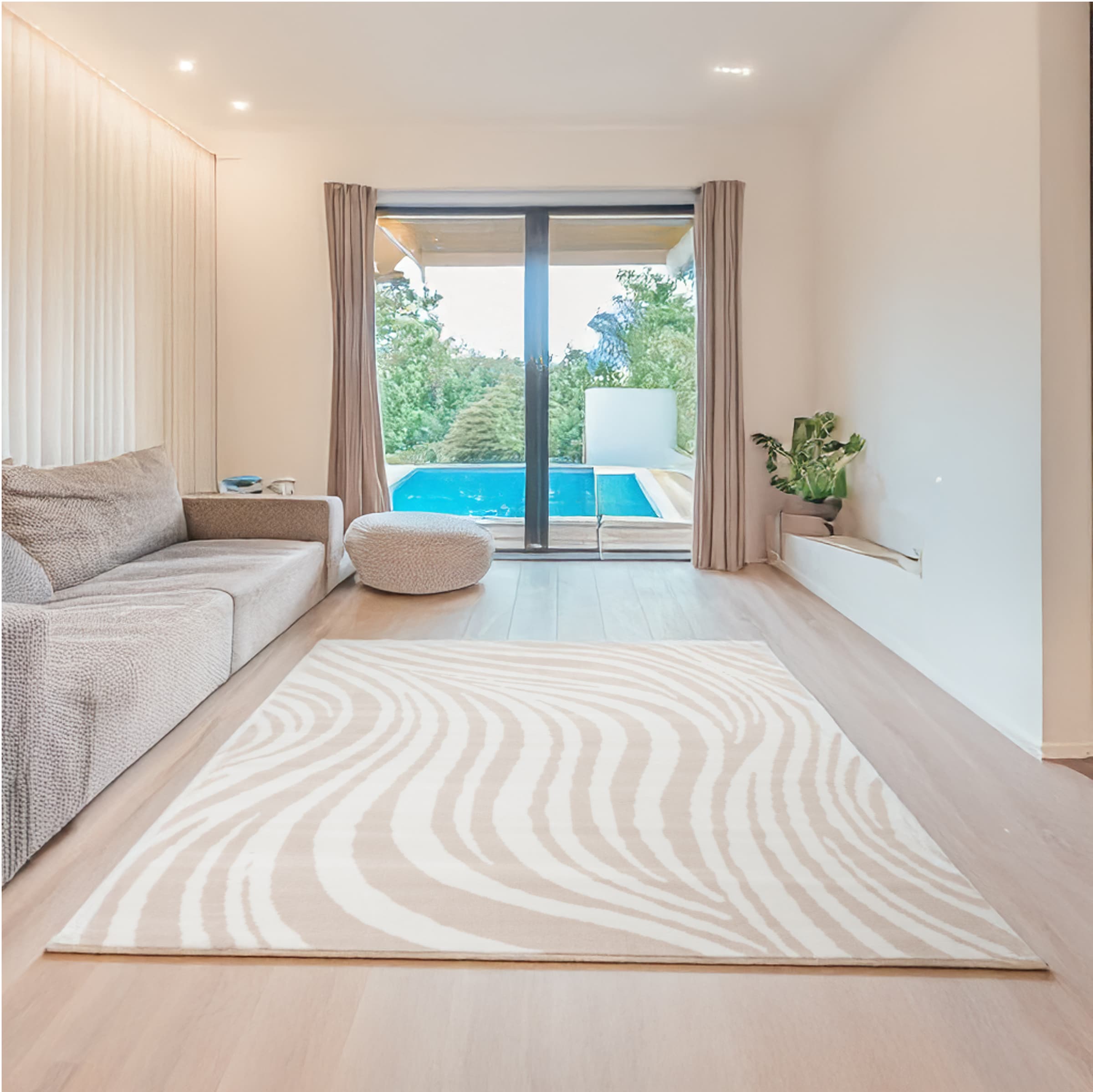 OTTO home Teppich "Liaa in Wellen Design, softer Kurzflor," rechteckig 7 Hö günstig online kaufen