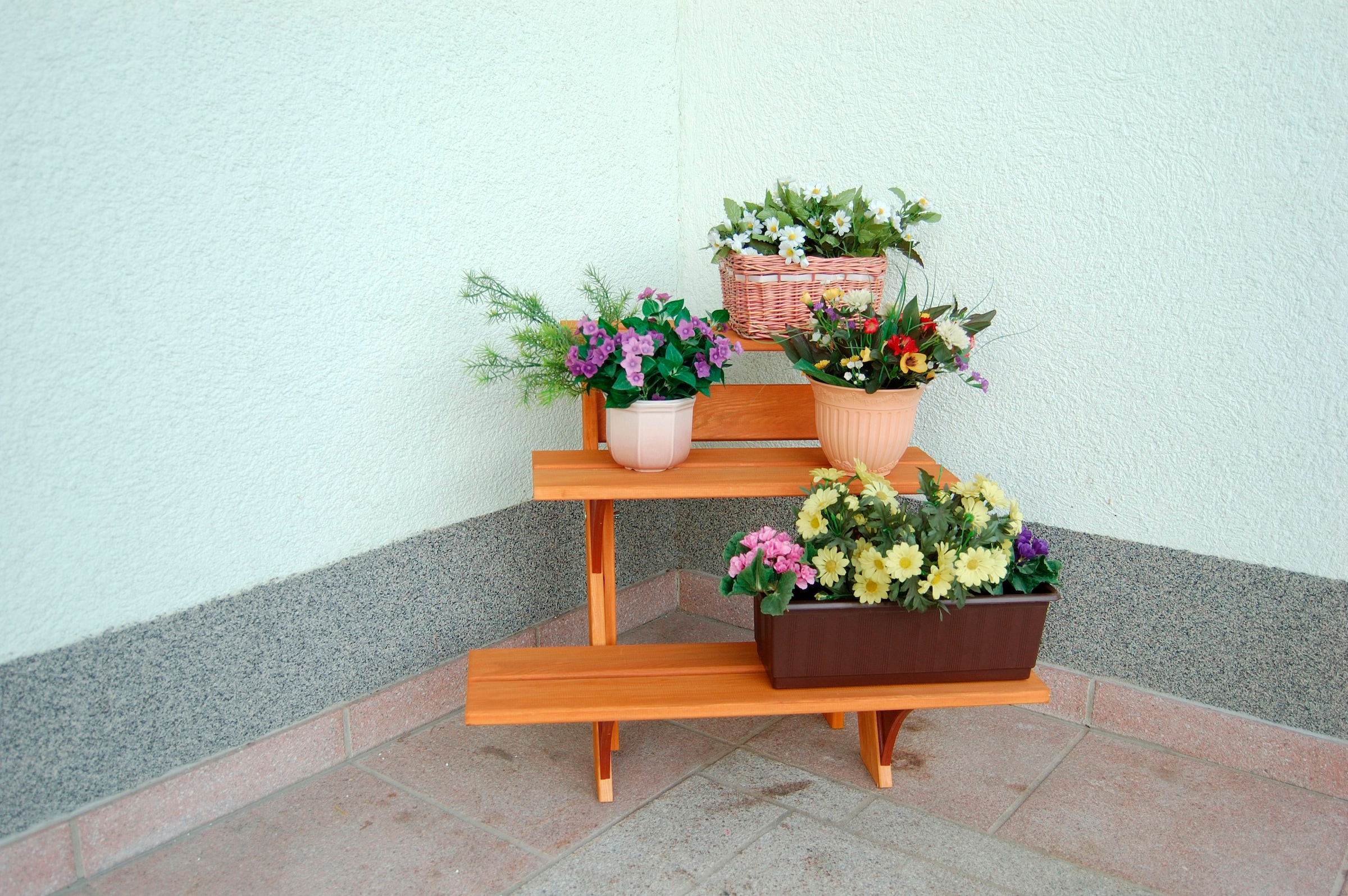 GASPO Blumenständer "Blummentreppe", Eckelement für 3-stufige Blumentreppe