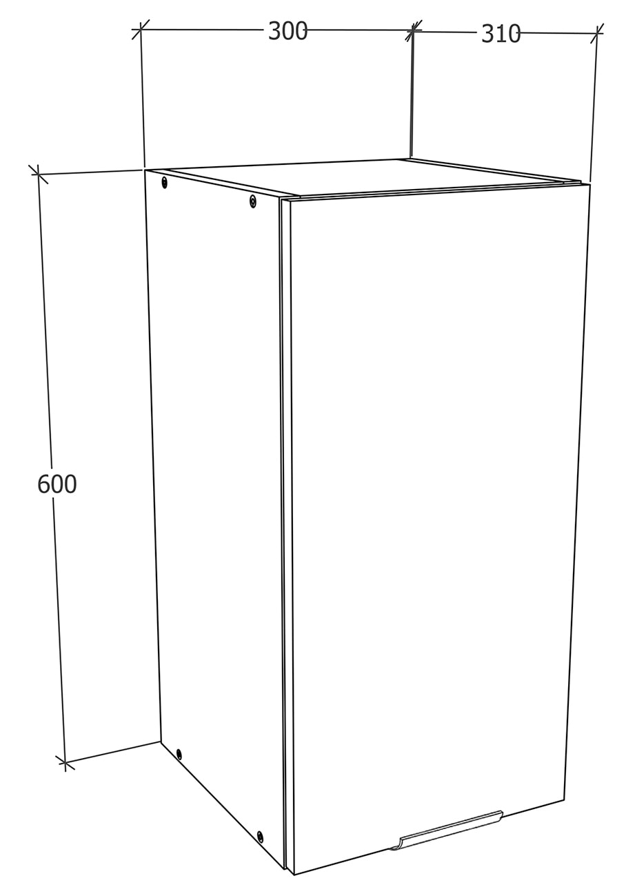 VCM Hängeschrank »Küchenschrank B. 30 cm Hängeschrank Küche Fasola«