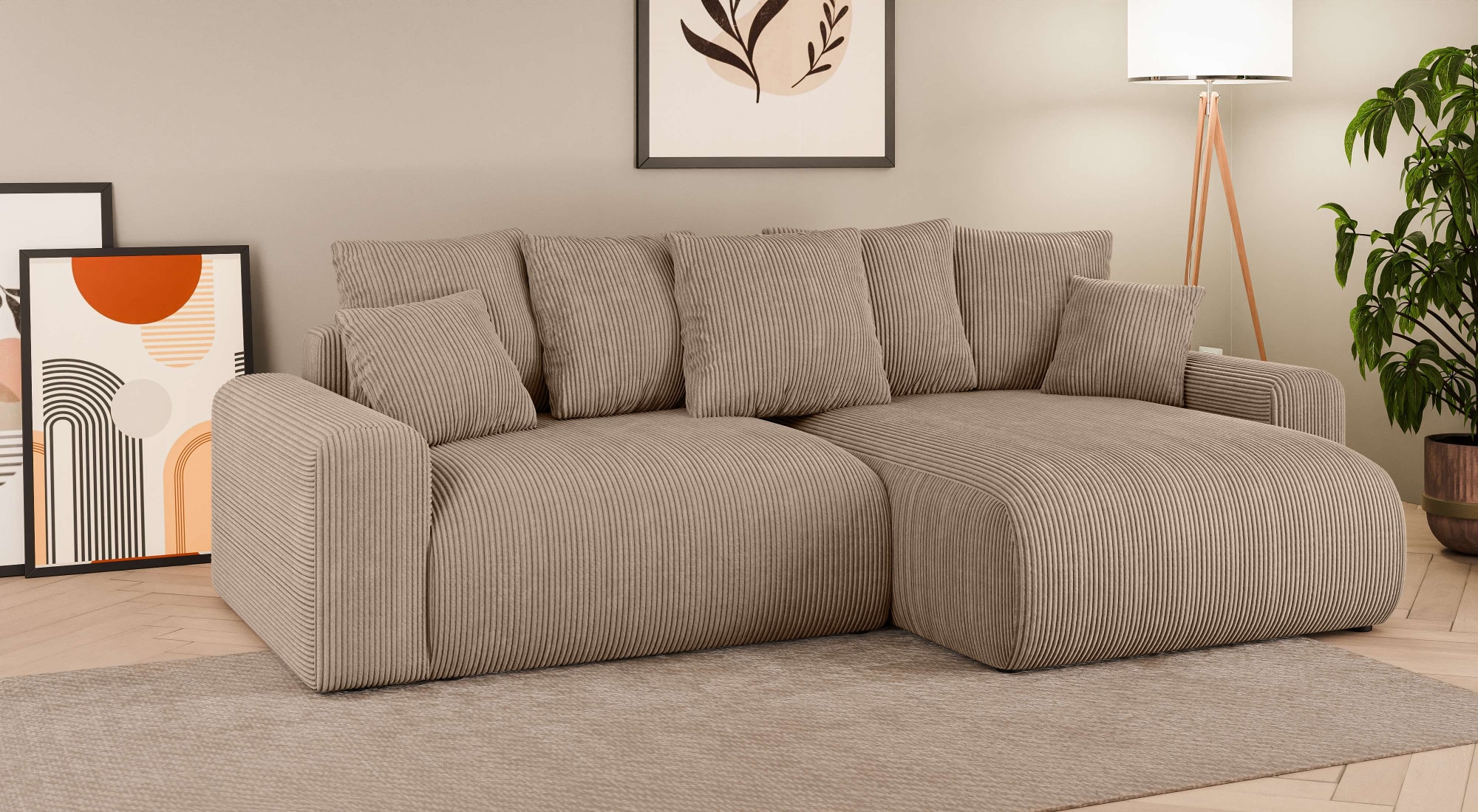 Home affaire Ecksofa "LAKESIDE klein mit Bettfunktion und Bettkasten, B/T/H günstig online kaufen