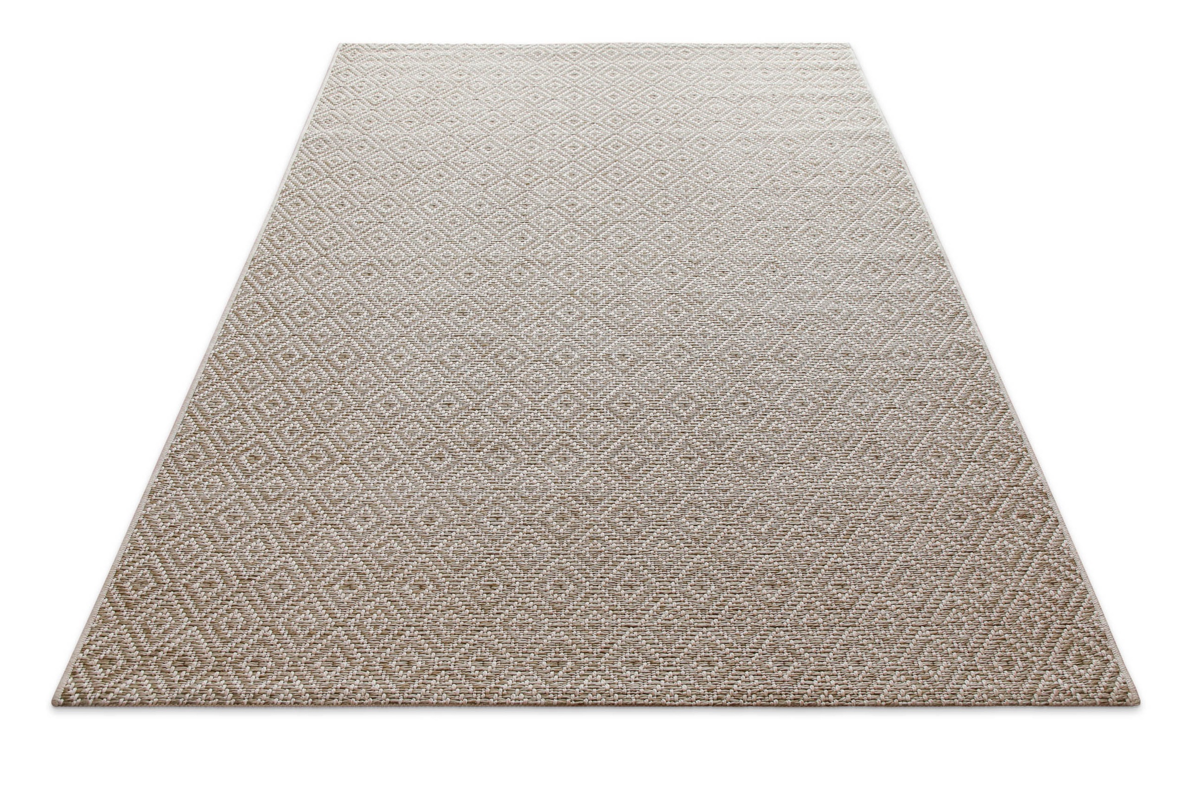 Thumbnail - Wecon home Teppich "Miami Beach" rechteckig 5 mm Höhe In- & Outdoor Teppich, wetterfest, modernes Rauten Muster, Balkon