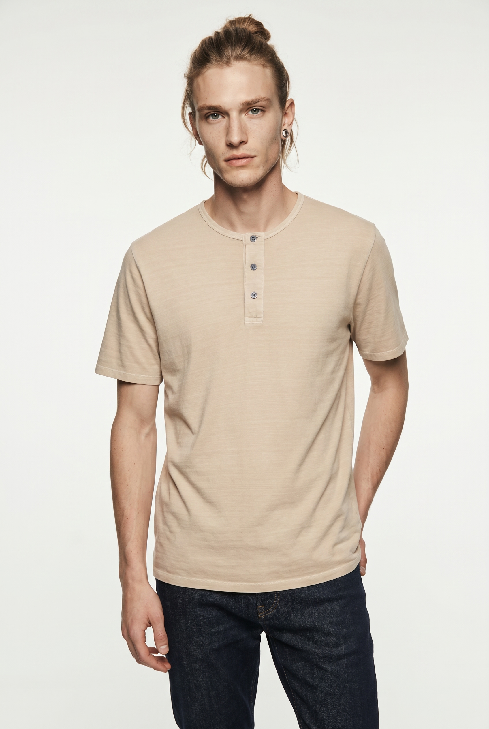 Jack & Jones T-Shirt »JPRBLUAMAN SS HENLEY TEE SMU«