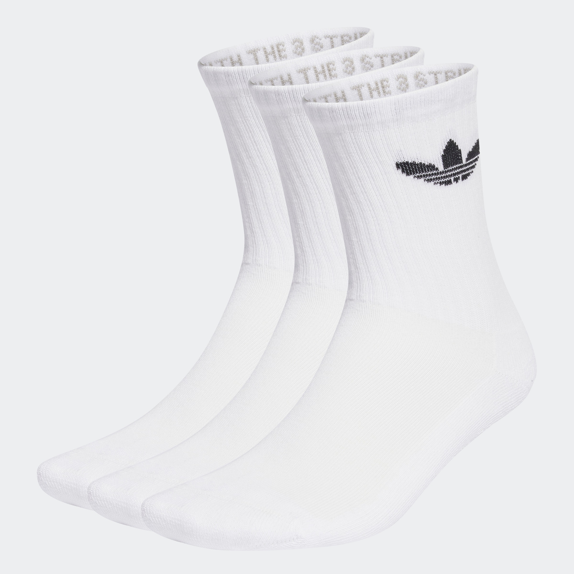Herren Sportsocken "TREFOIL CUSHION CREW SOCKEN, 3 PAAR", ADIDAS ORIGINALS, Gr. XL, weiß, Obermaterial: 65% Baumwolle, 31% Polyester, 3% Elasthan, 1%