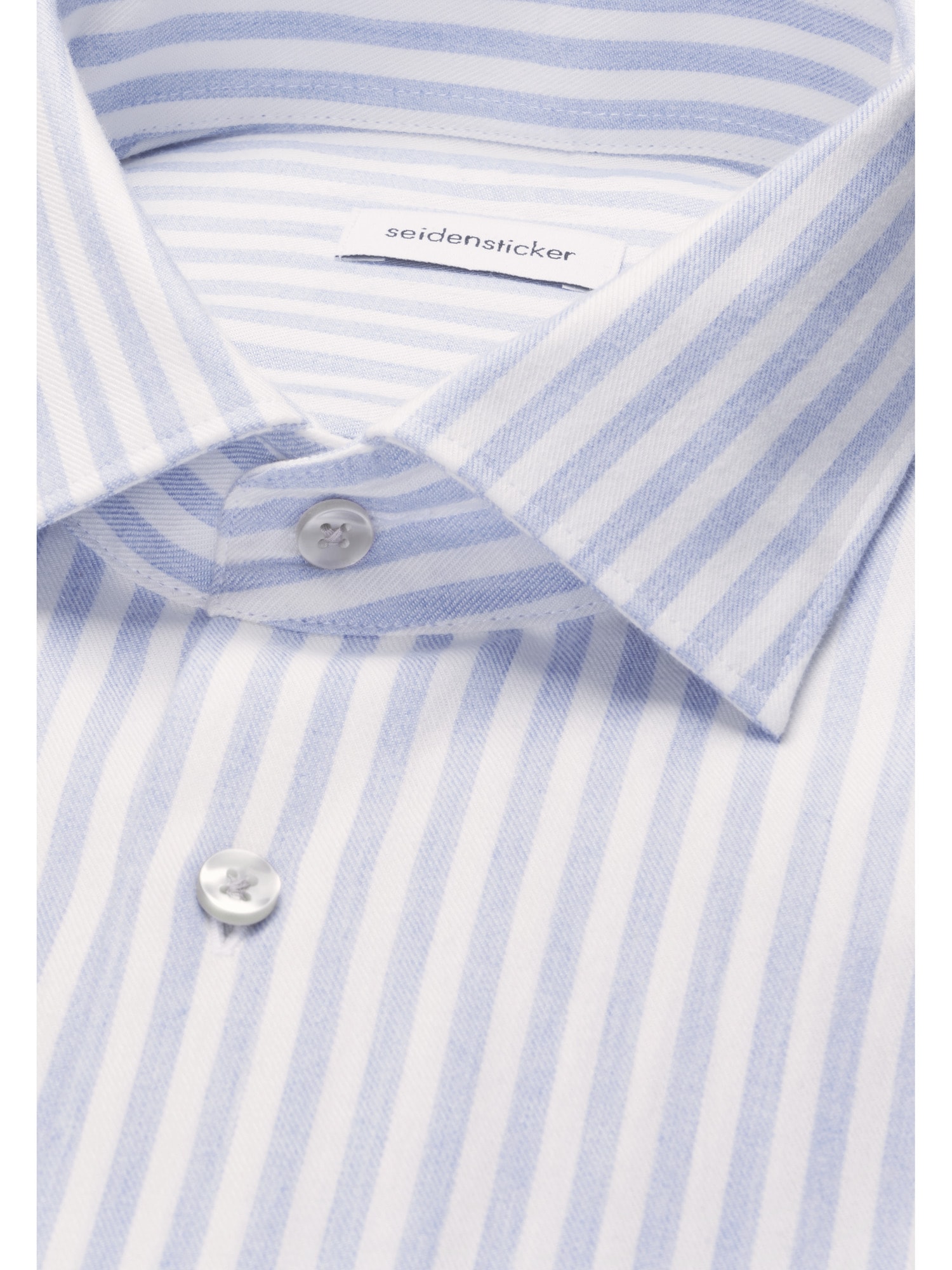 seidensticker Flanellhemd »Schwarze Rose« Regular 1/1 Kentkragen Gestreift