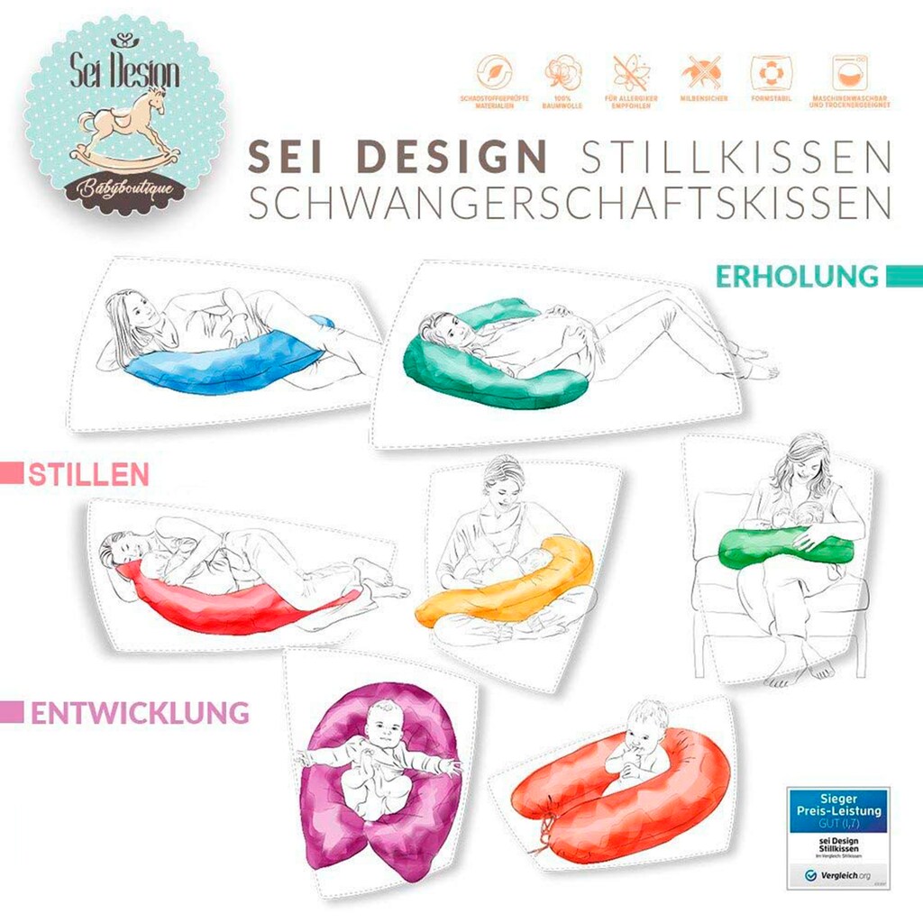 SEI Design Stillkissen »Häschen rosa EPS«, mit hochwertiger Stickerei