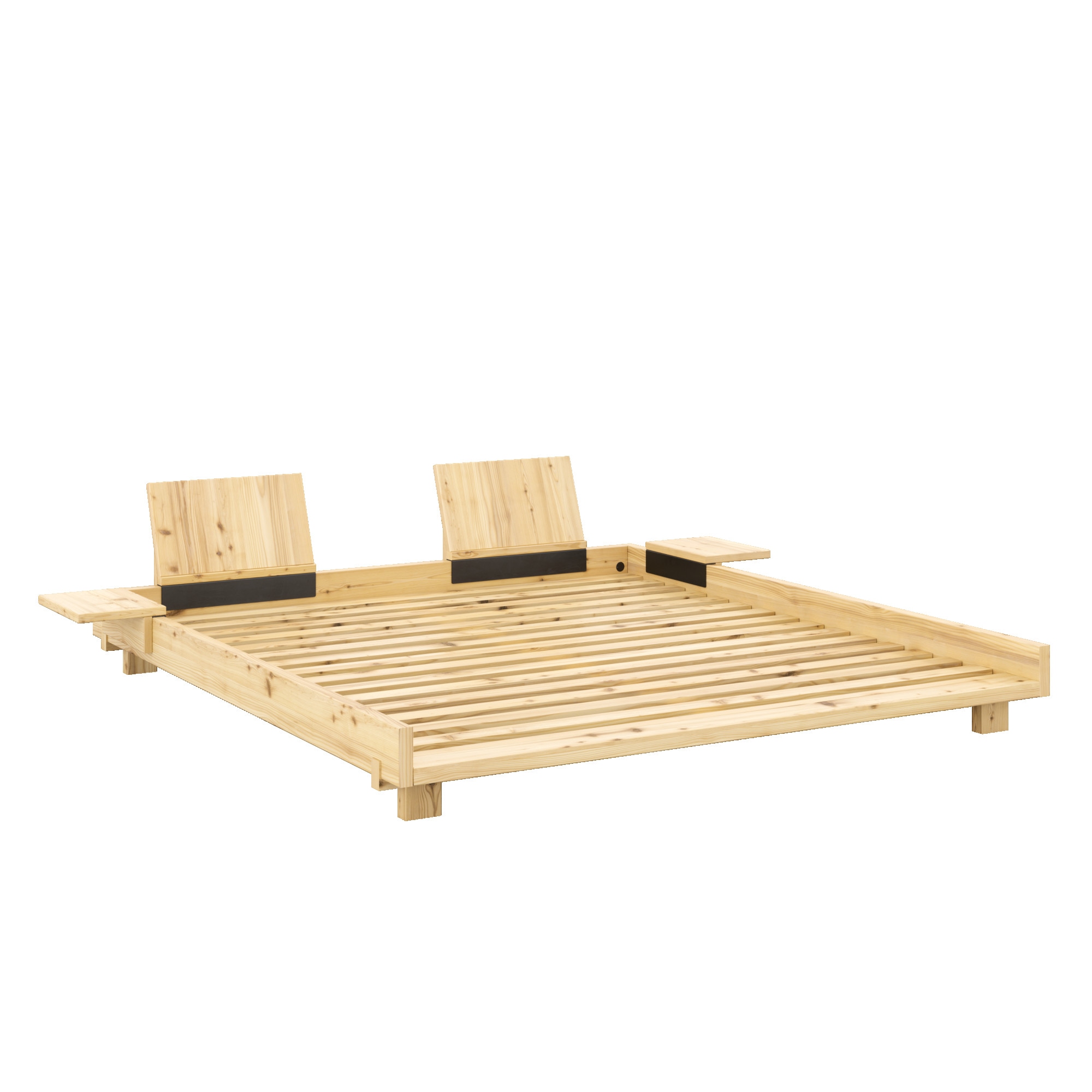 Karup Design Bettgestell »Social Bed, Bett mit oder ohne verstellbares Zubehör, ohne Matratze«, Bett wahlweise mit oder ohne Rückenlehnen und Ablagen. Ohne Matratze