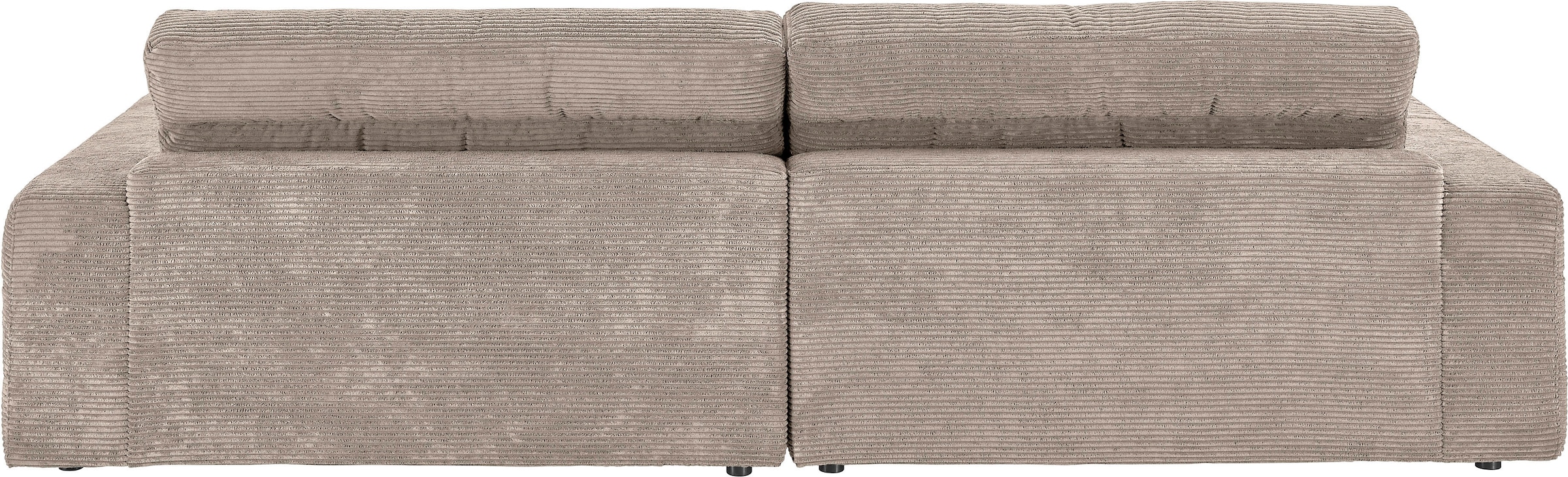 3C Candy Ecksofa »Stripes Mega-Sofa, bequem und komfortabel, L-Form«, Lose Rückenkissen, mit feiner Quersteppung, Cord-Bezug