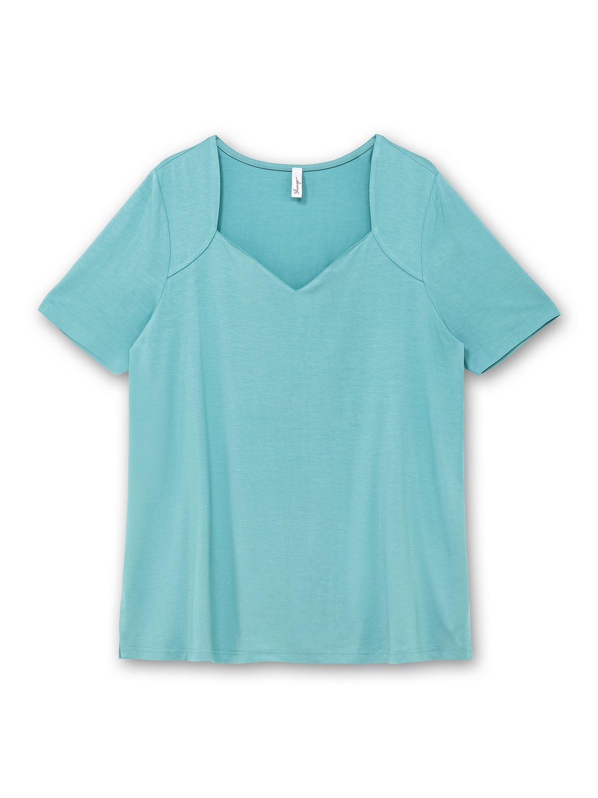 Sheego T-Shirt »Große Größen«, mit herzförmigem Ausschnitt