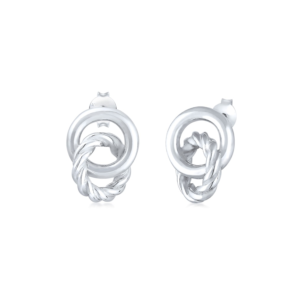 Elli Paar Ohrstecker »Stecker Knoten Kreis Gedreht 80s Look 925 Silber« Elli Paar Ohrstecker »Stecker Knoten Kreis Gedreht 80s Look 925 Silber«