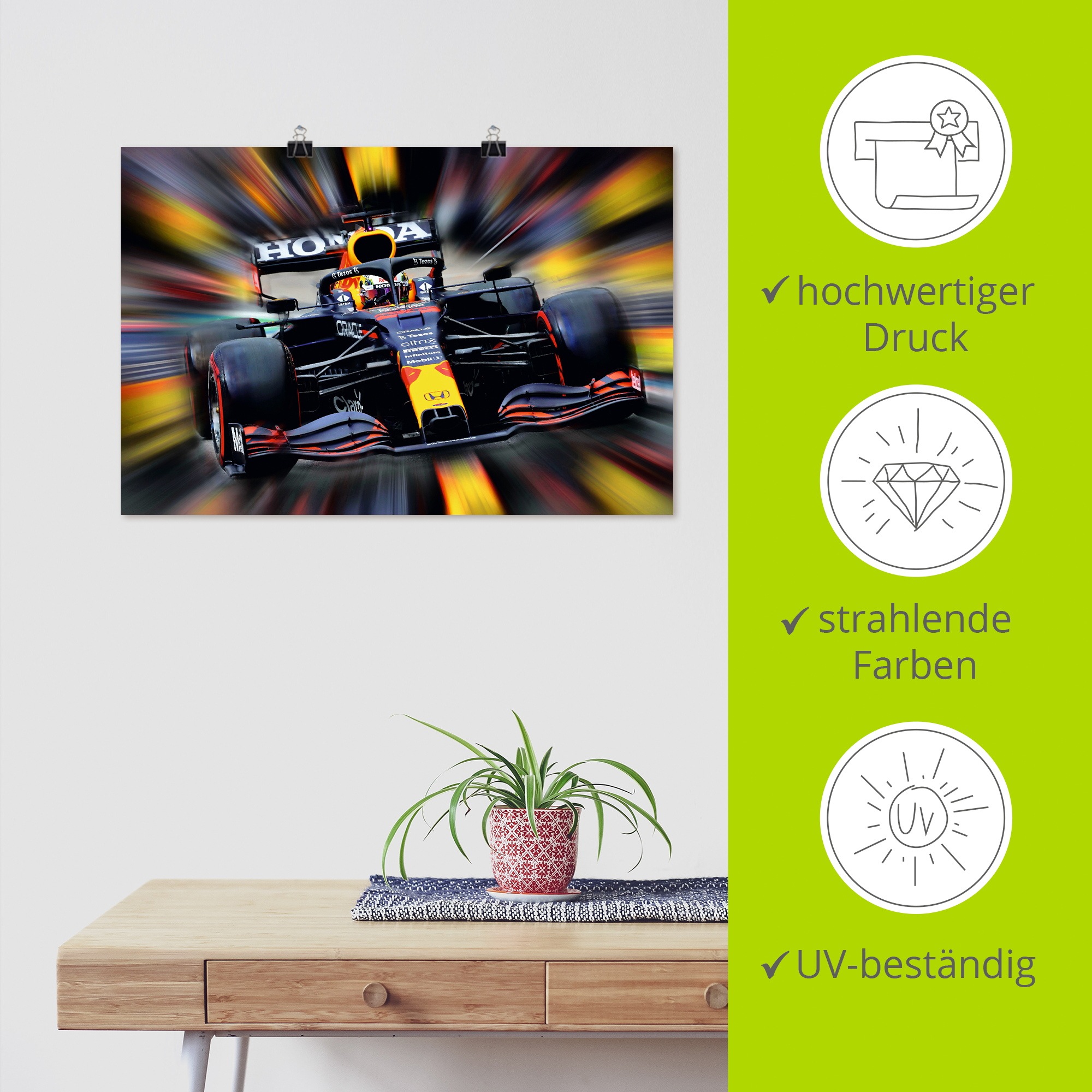 Artland Wandbild »Verstappen« Funsport 1 Stk. tlg. als Alubild, Leinwandbild, Poster, Wandaufkleber in verschied. Größen