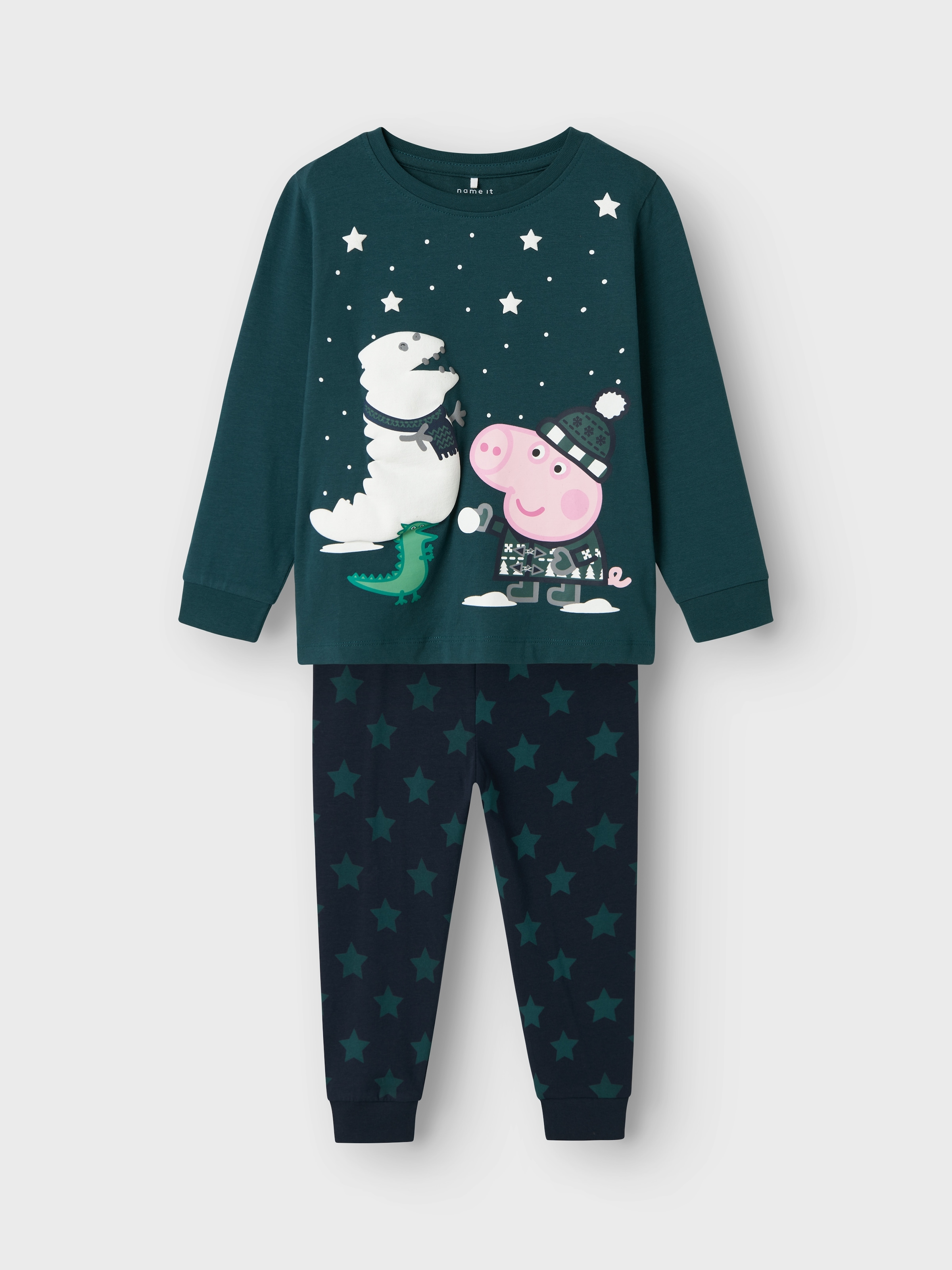 Name It Schlafanzug »NMMMAATEN PEPPA LS NIGHTSET CPLG«, (Set, 2 tlg.), mit Peppa Wutz Druck