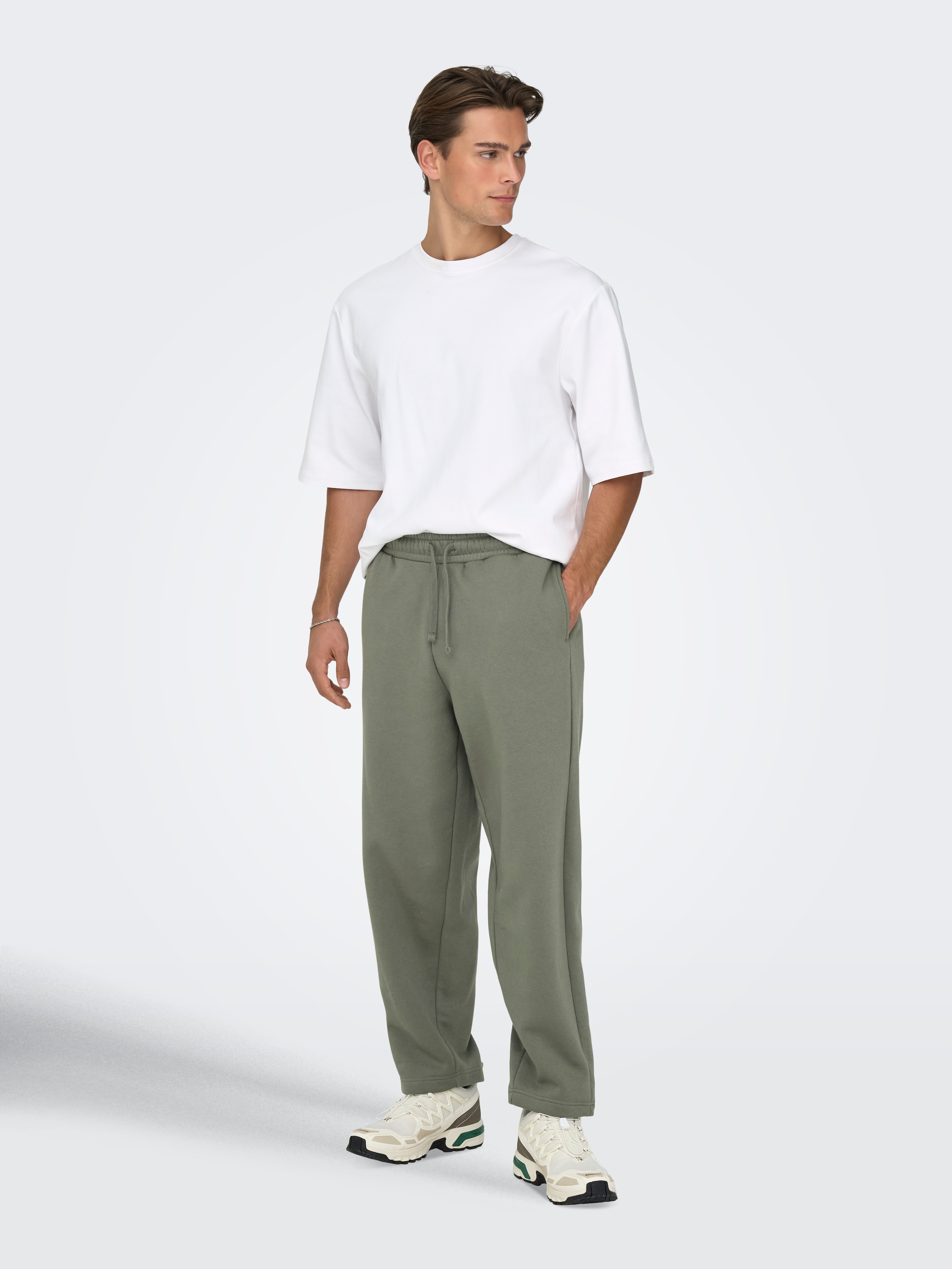 ONLY & SONS Sweathose »ONSCERES WIDE PANT NOOS«  Baumwollmischung, relaxed fit