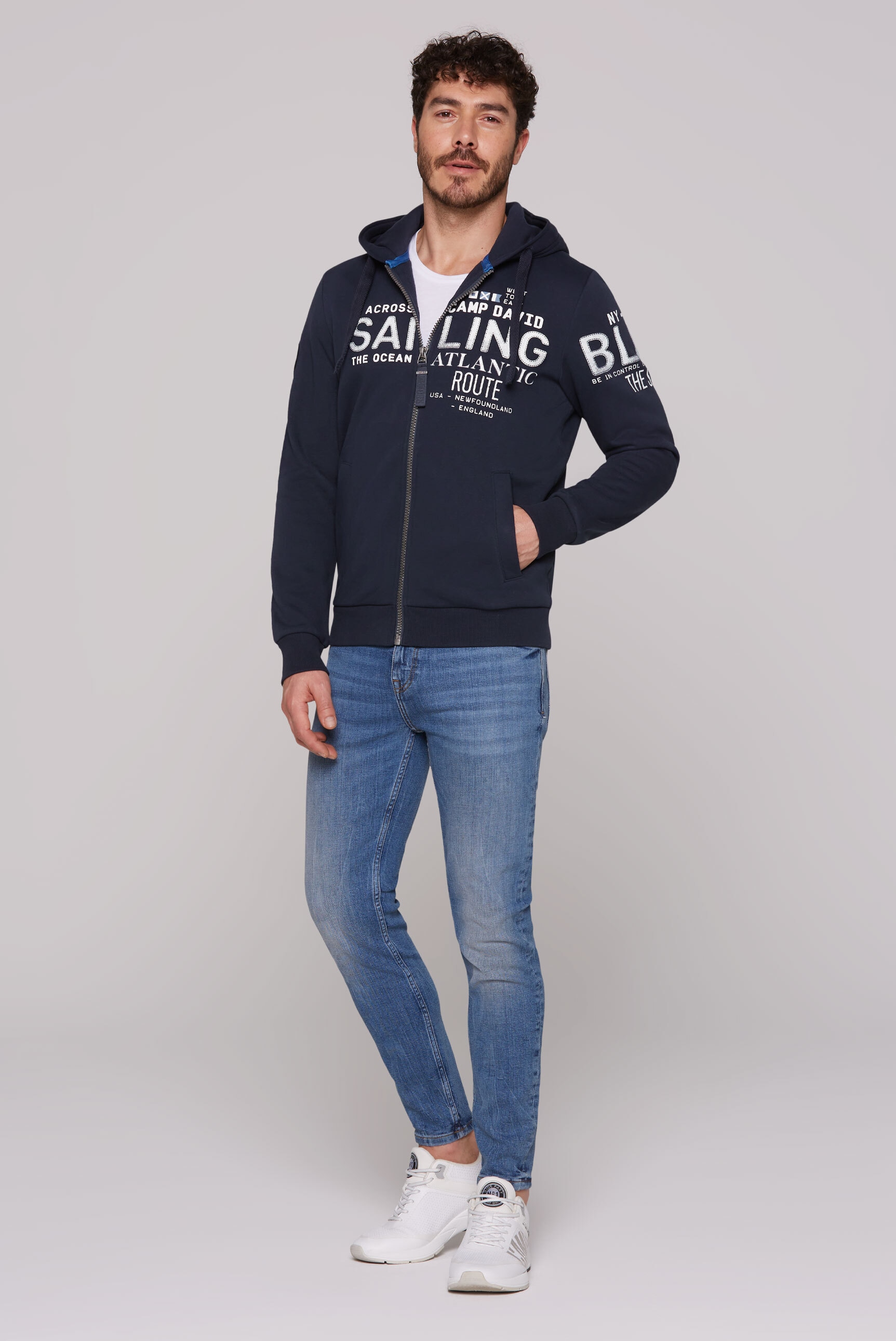 CAMP DAVID Kapuzensweatjacke, mit weicher Innenseite