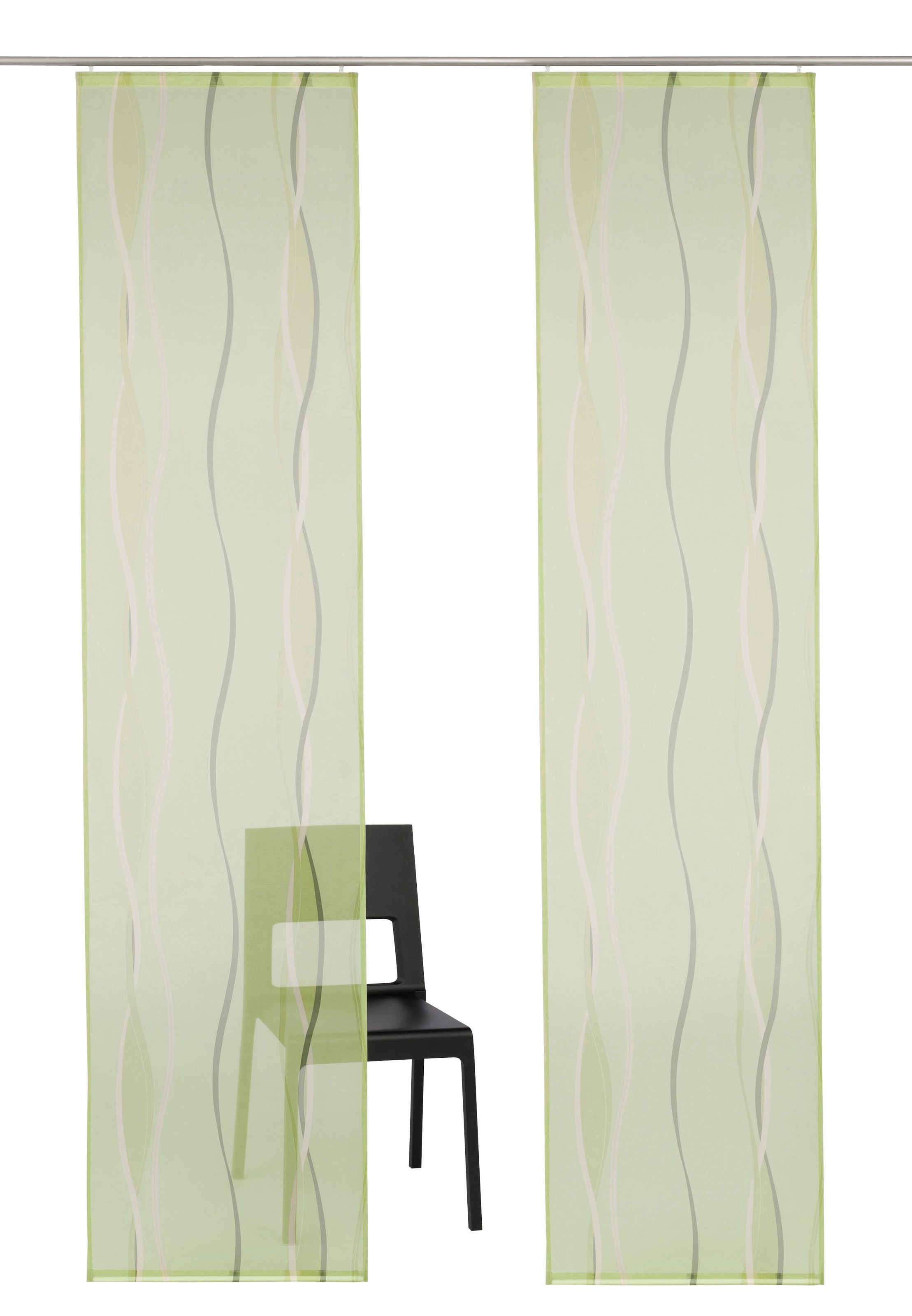 my home Schiebegardine "Dimona" Klettschiene 2 Stk. tlg. 2-er Set, Fertigga günstig online kaufen