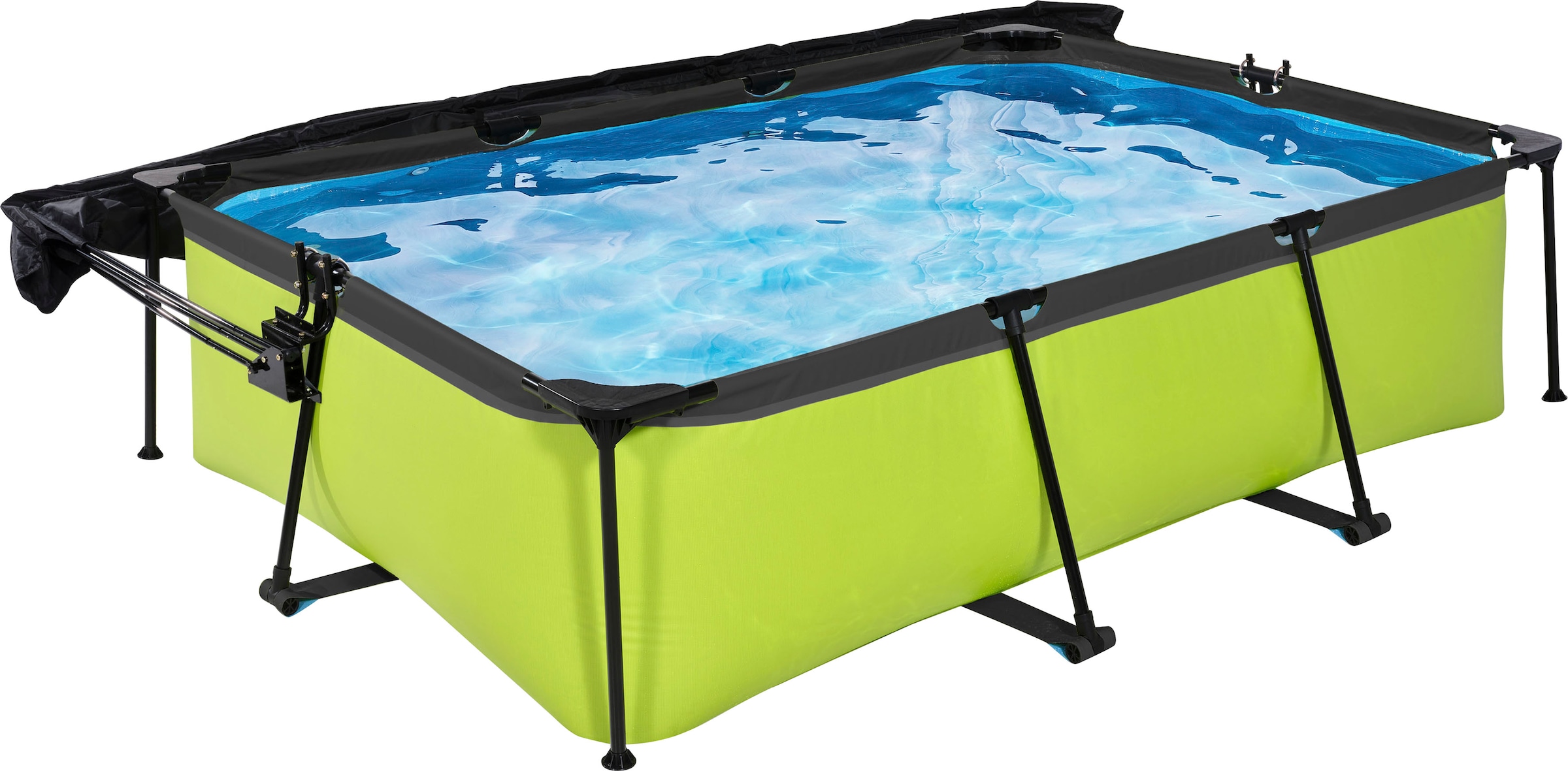 EXIT Framepool, (Set, 3 tlg.), BxLxH: 150x220x65 cm, mit Filterpumpe und Sonnensegel