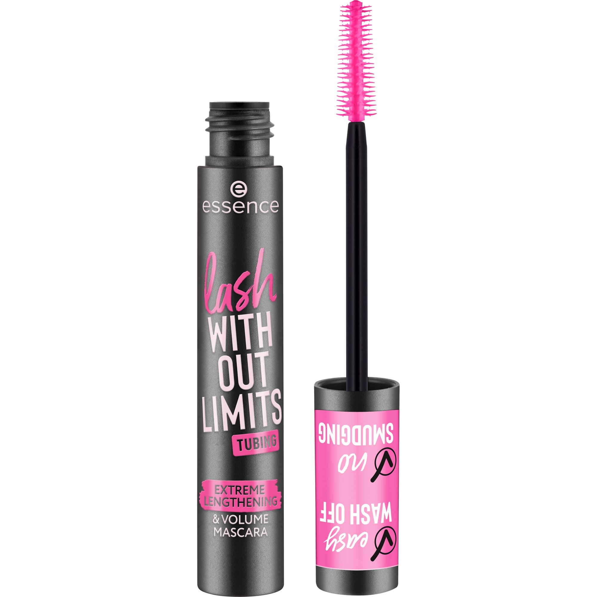 Essence Mascara »lash WITHOUT LIMITS TUBING Extreme Lengthening & Volume Mascara«, (Set, 3 tlg.), 3-tlg., verlängernd, hohe Deckkraft, langanhaltend