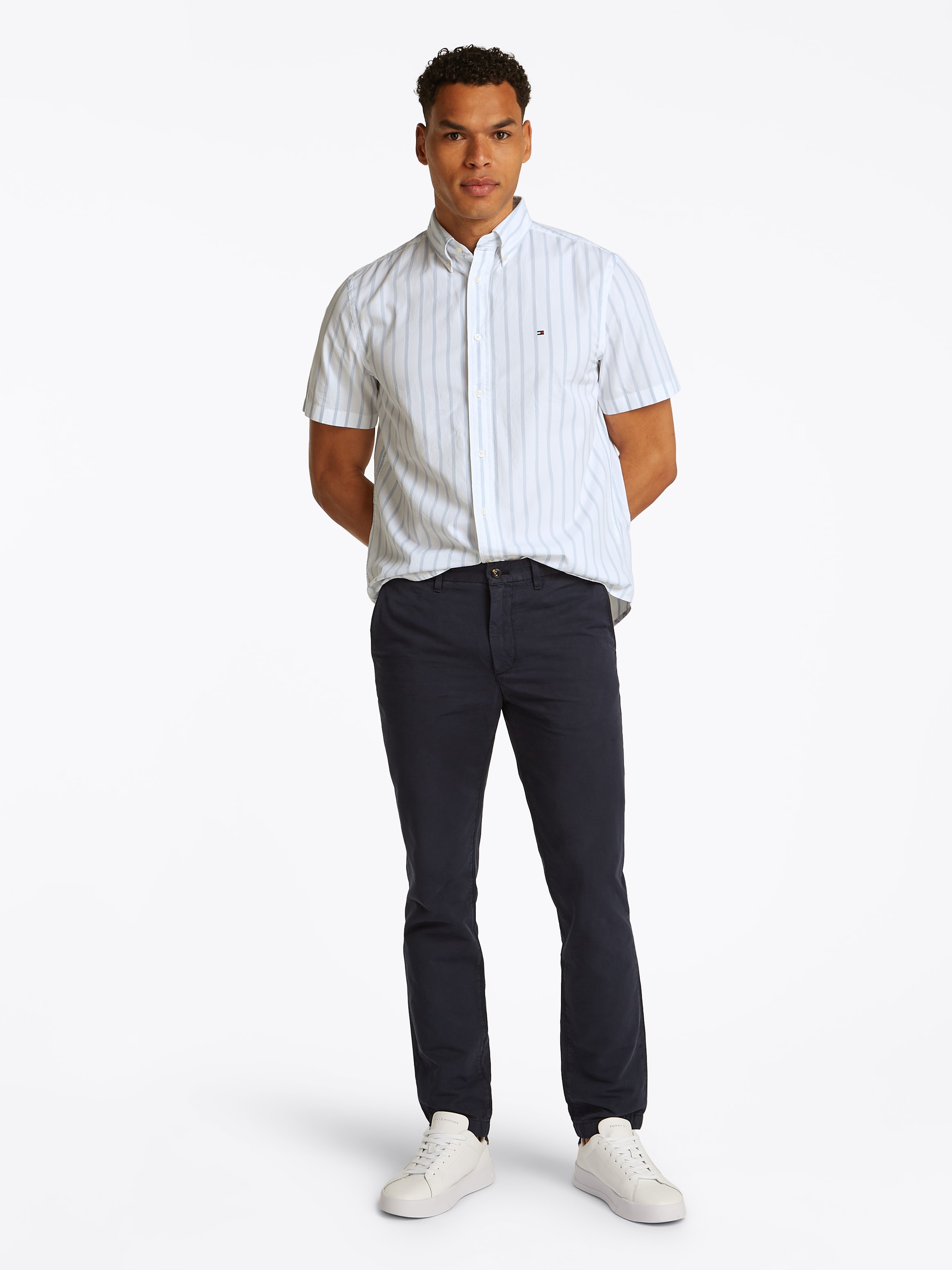 Tommy Hilfiger Kurzarmhemd »FLEX POPLIN STP SHIRT S/S«