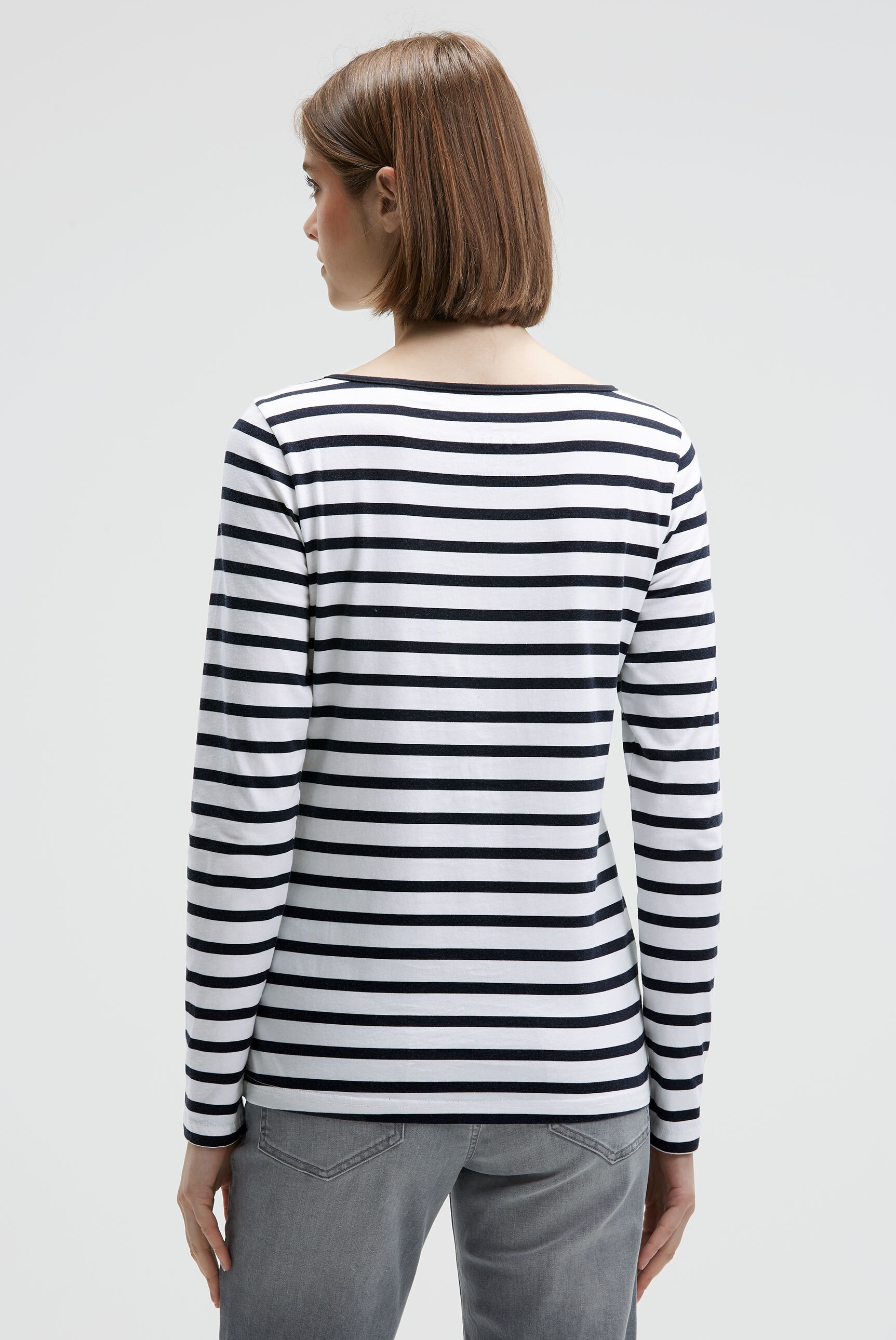 SOCCX Rundhalsshirt mit U-Boot-Ausschnitt