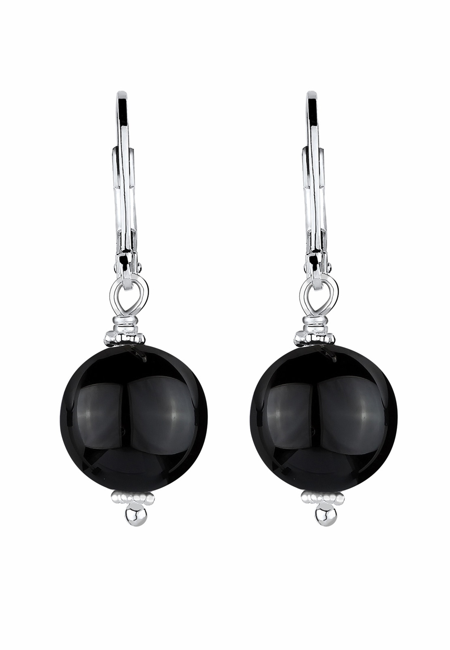 Elli Paar Ohrhänger »Elli Ohrringe Onyx Edelstein Basic Klassisch 925 Silber«