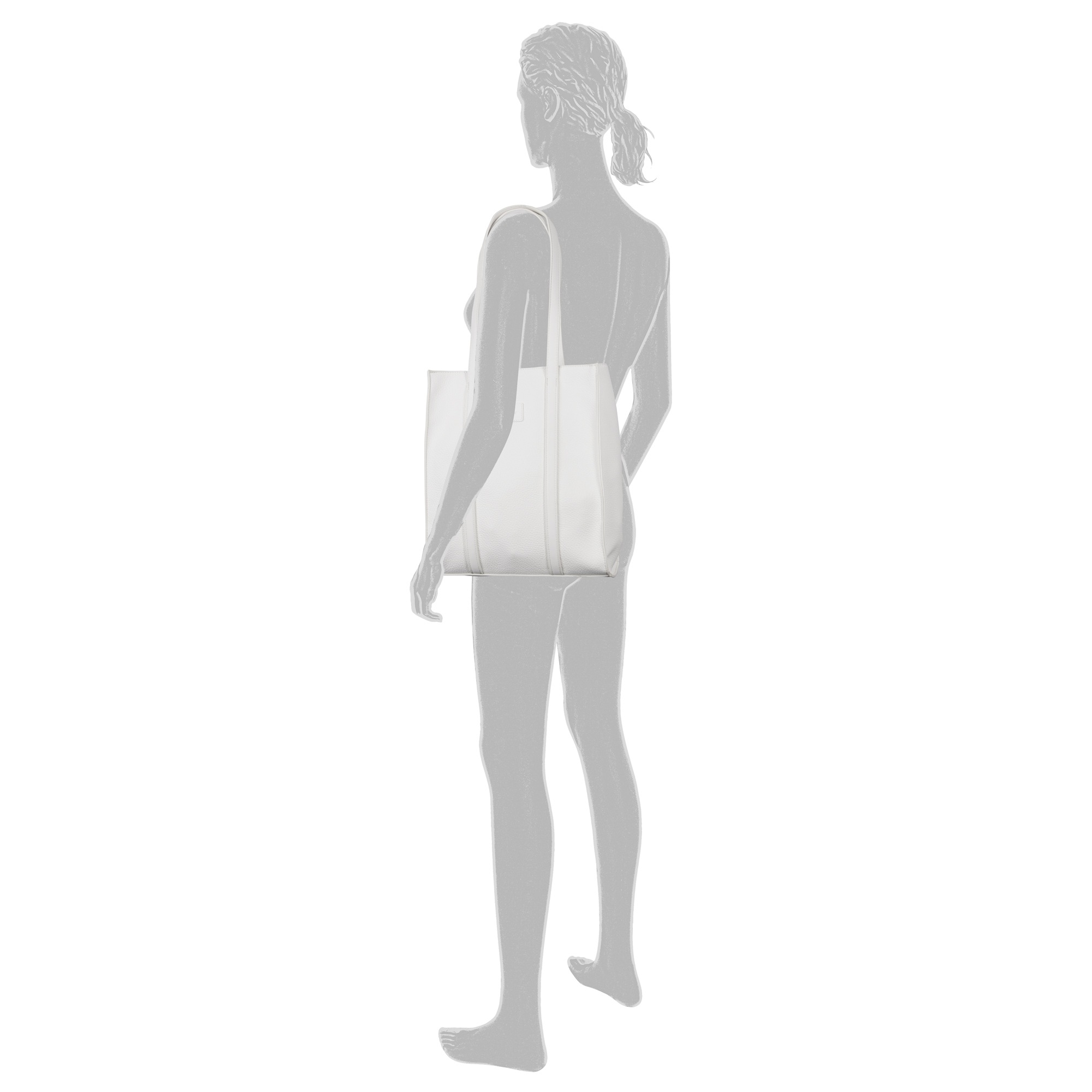 Gabor Shopper "Elfie" Damen Schultertasche mit einem Logo Rubber Patch