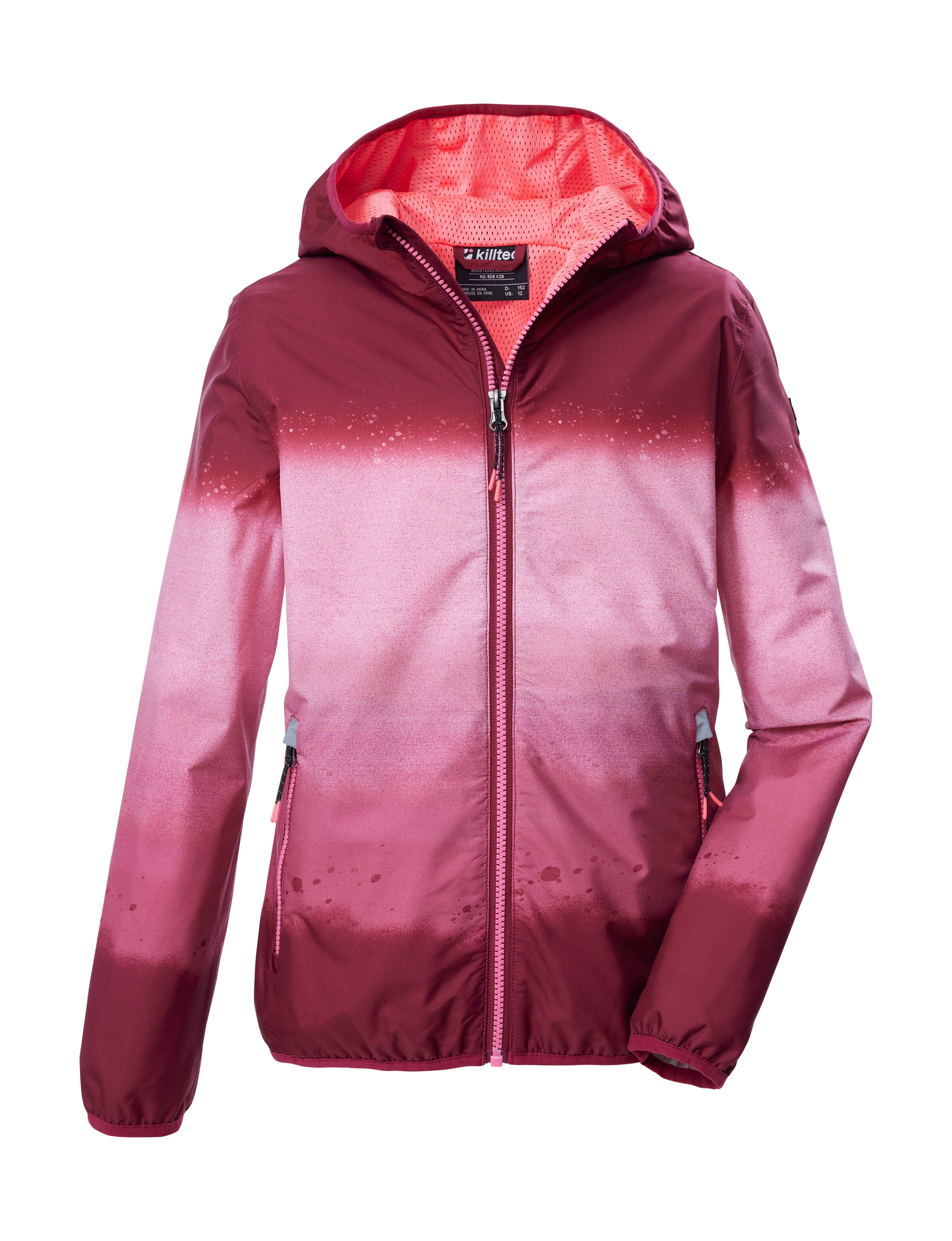 Killtec Funktionsjacke "KOS 155 GRLS JCKT" Leichte, wetterfeste Mädchenjacke mit All-Over-Print