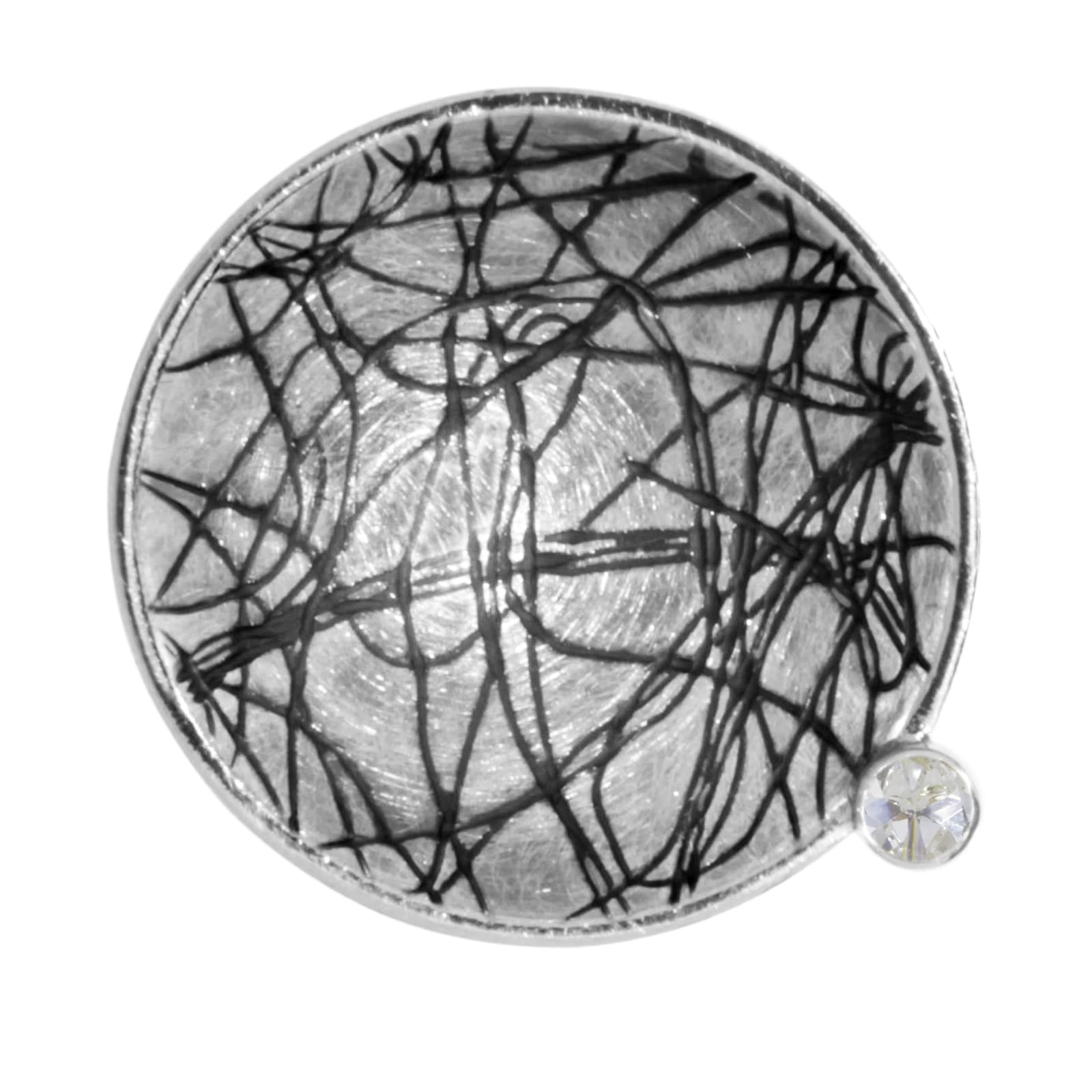Kettenanhänger OSTSEE-SCHMUCK "- Gleiter Runo 24 mm-Sarah Vicenza - Silber 925/000 - Zirkonia" Gr. 24, silber (silber 925, silberfarben, weiß), Schmuckanhänger, Damen, Silber 925 (Sterlingsilber), Kettenanhänger