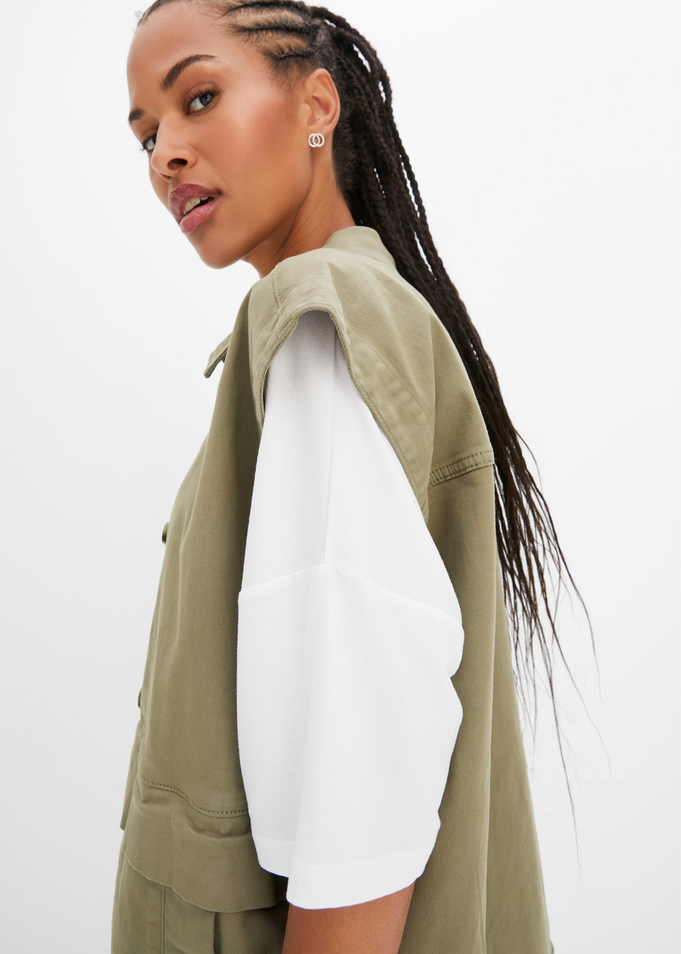 Thumbnail - bonprix Oversize-Shirt oversize Passform, Halbarm-Design, aus Viskose und Elasthan