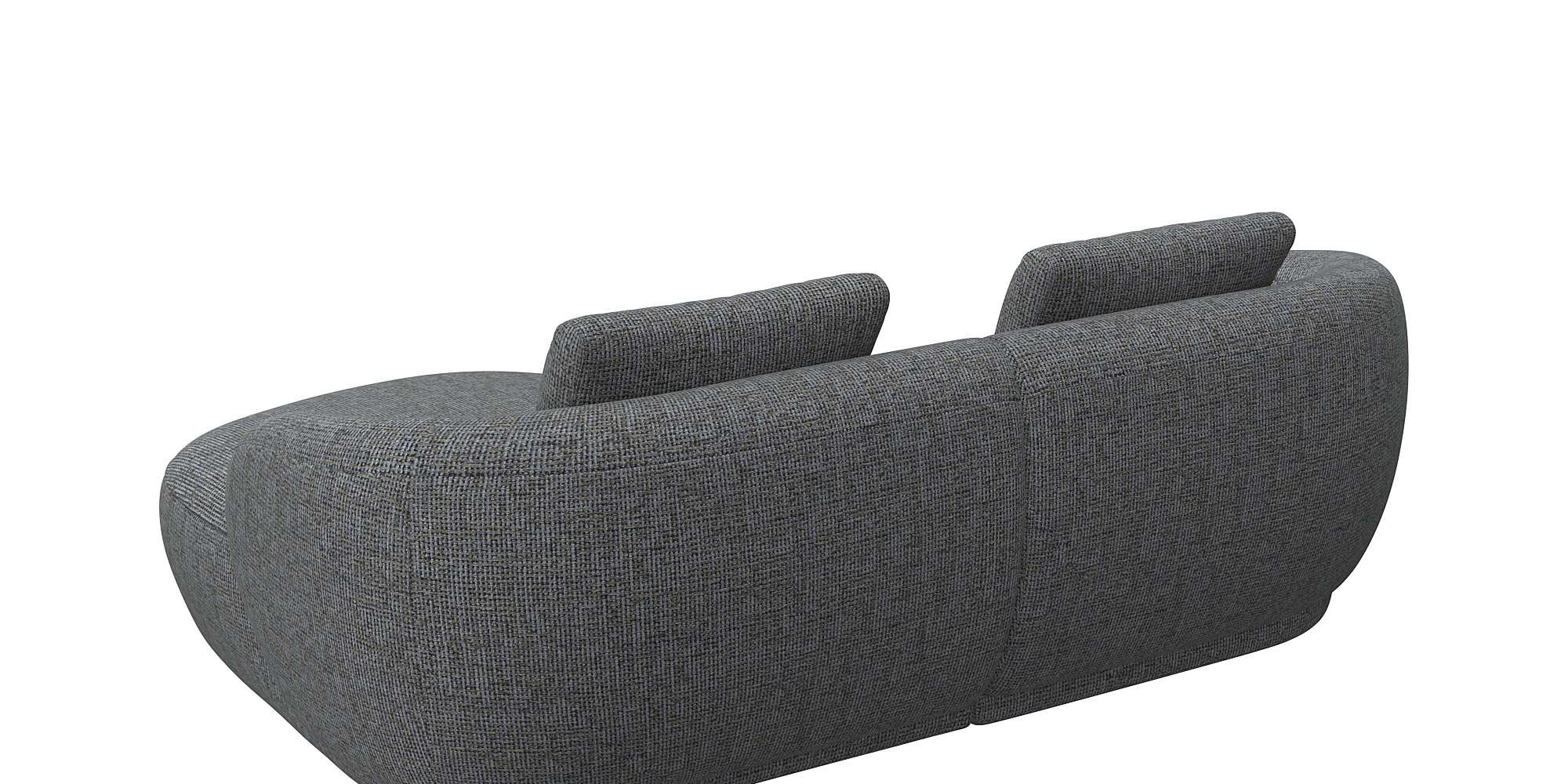 FLEXLUX Wohnlandschaft »Torino, rund, L-Form, Sofa-Ecke mit Recamiere, Longchair-Sofa«, Modernes, organisches Sofa-Design, Kaltschaum, Wellenunterfederung