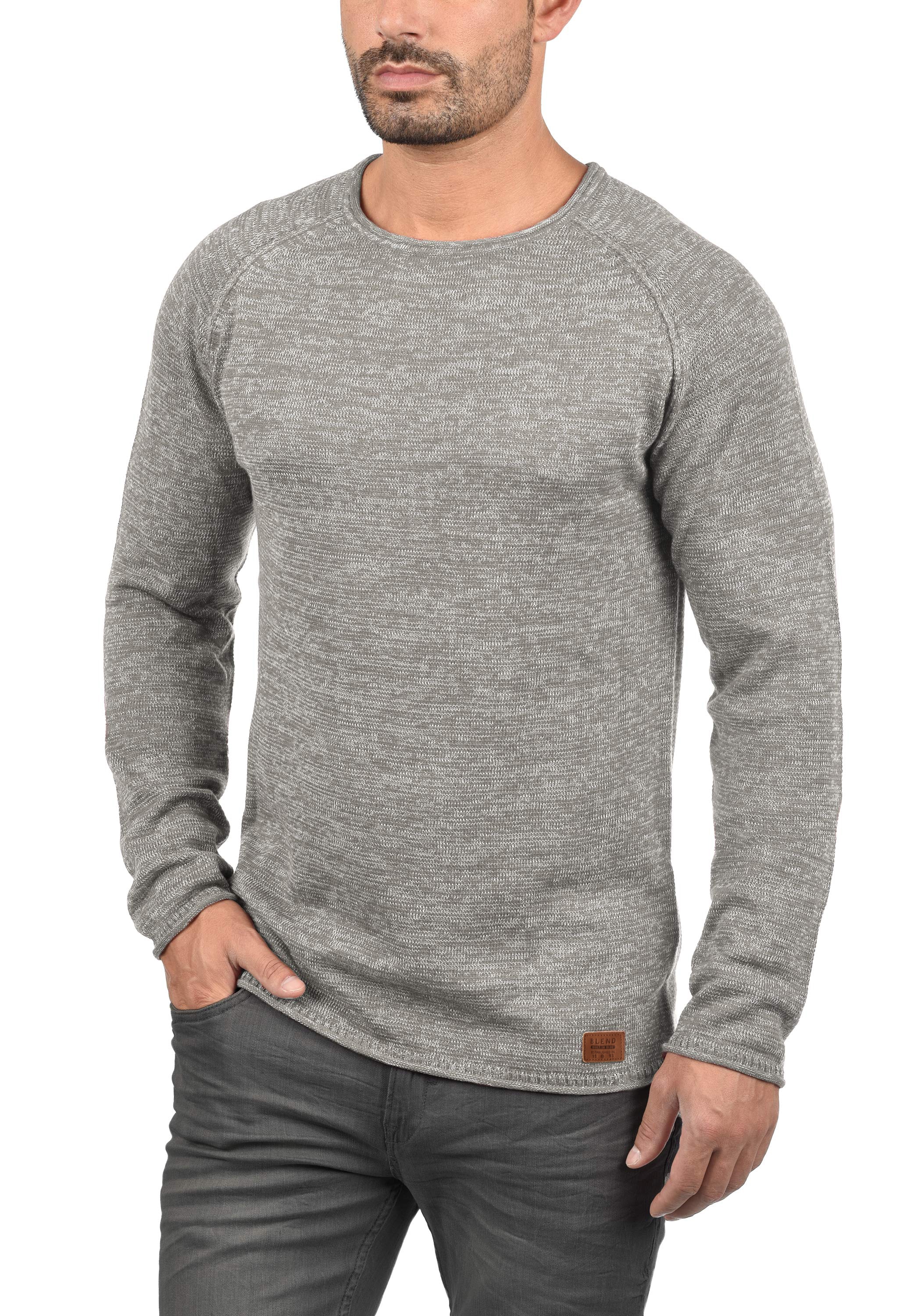 Blend Strickpullover "BHDan", Stilvoller Strickpullover mit aufgerollten Sä günstig online kaufen