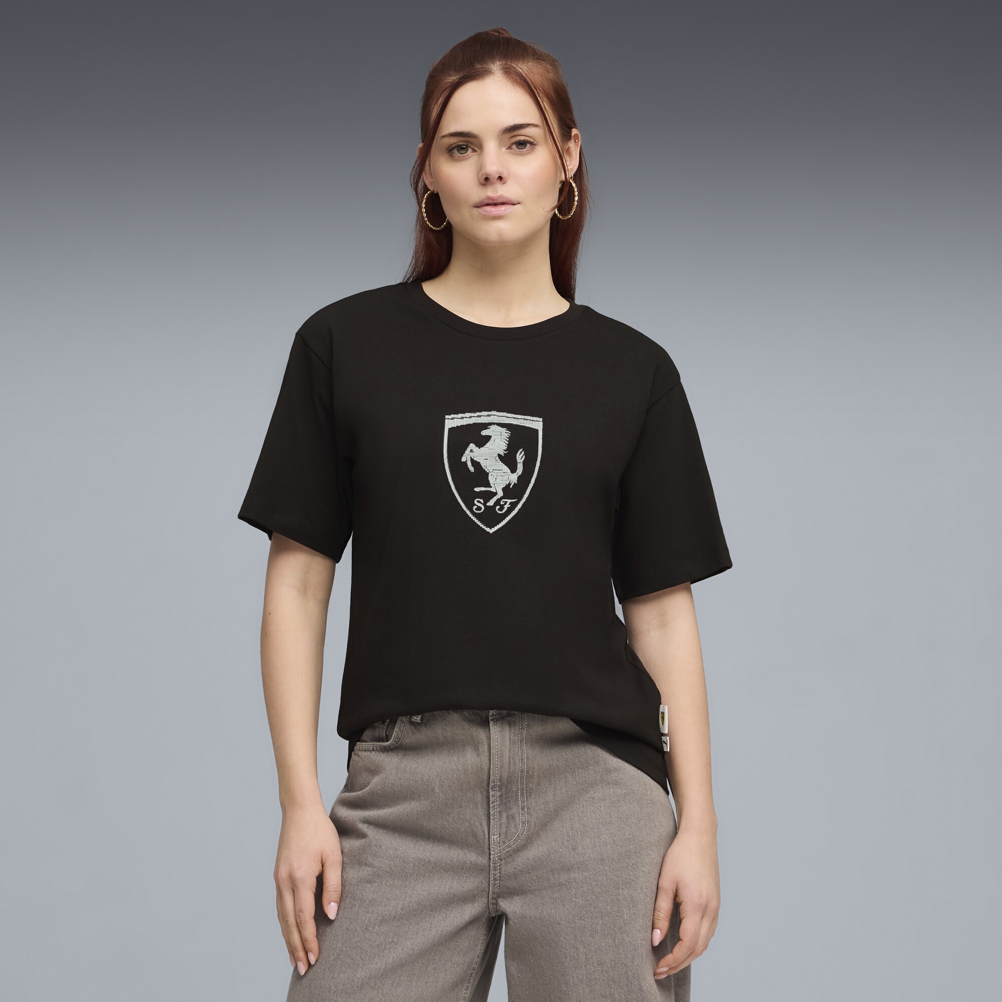 PUMA T-Shirt "Scuderia Ferrari Tonal Shield T-Shirt Damen" günstig online kaufen