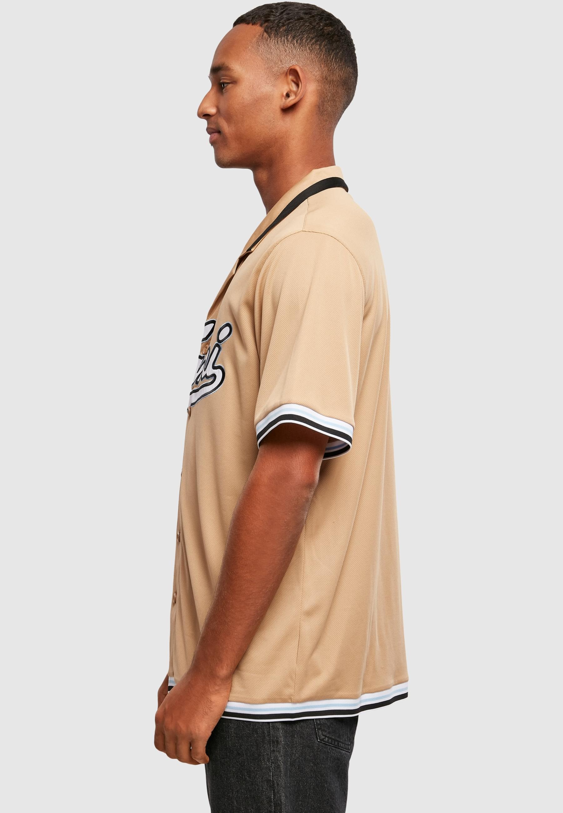 Karl Kani Langarmhemd »Karl Kani Herren KM214-018-1 Varsity Baseball Shirt sand« 1 Stk.