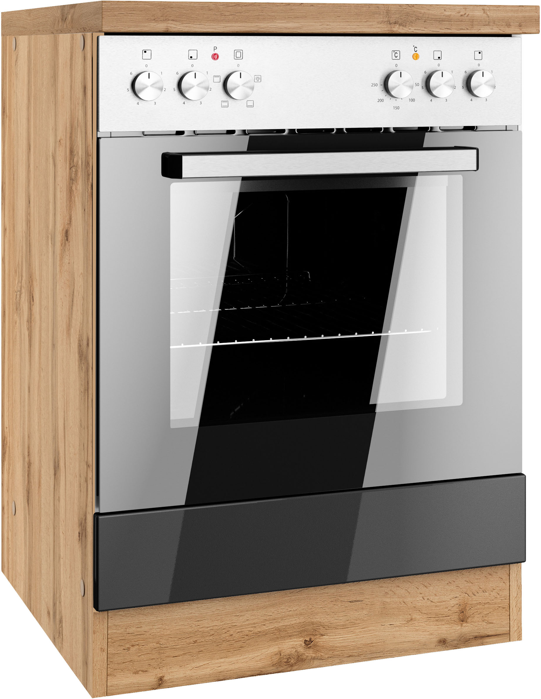 KOCHSTATION 1100000002199 "KS-Virginia,neu in verbesserter Ausführung" Stauraum, Breite 60 cm, Höhe 85 cm, Nische für Ofen B/H/T: 56/59/55 cm