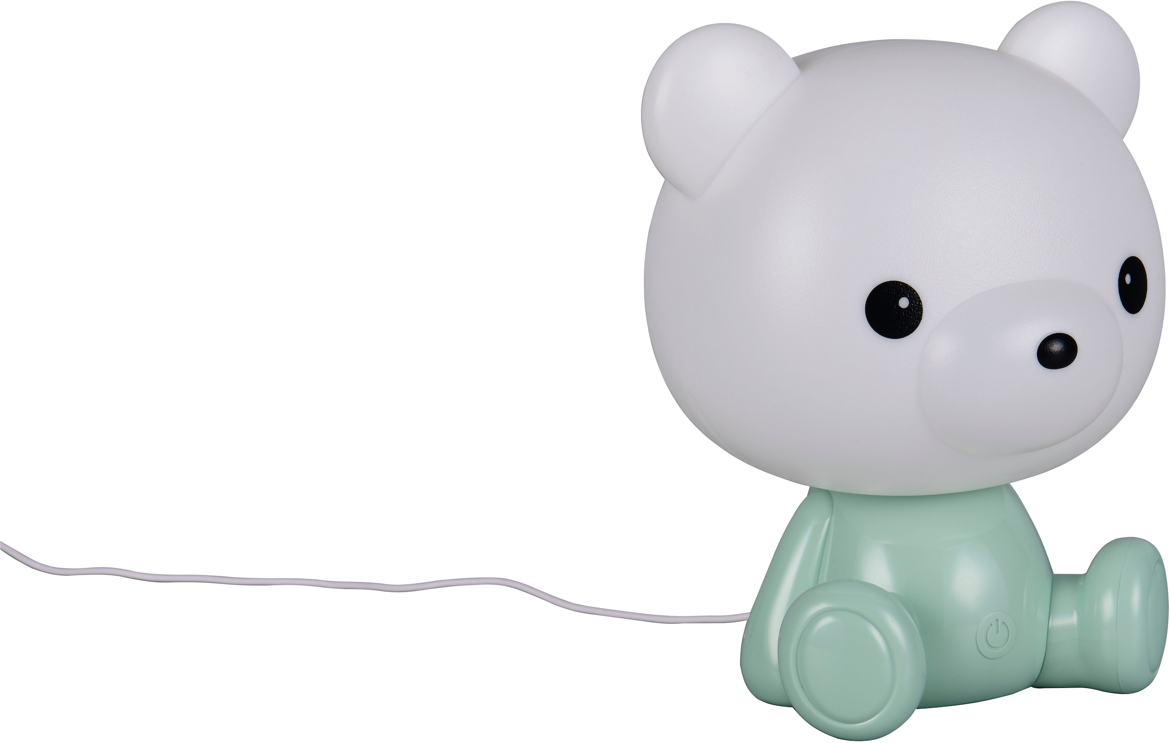 REALITY Leuchten LED Tischleuchte »CUTIE, Kinderzimmer Tischleuchte Nachttischleuchte Bären Optik, RGB«, 1 flammig, Leuchtmittel LED-Board | LED fest integriert, 0,3W 30 Lumen warmweiß 3000K, RGB Farbwechsel Modus, USB-Anschluss
