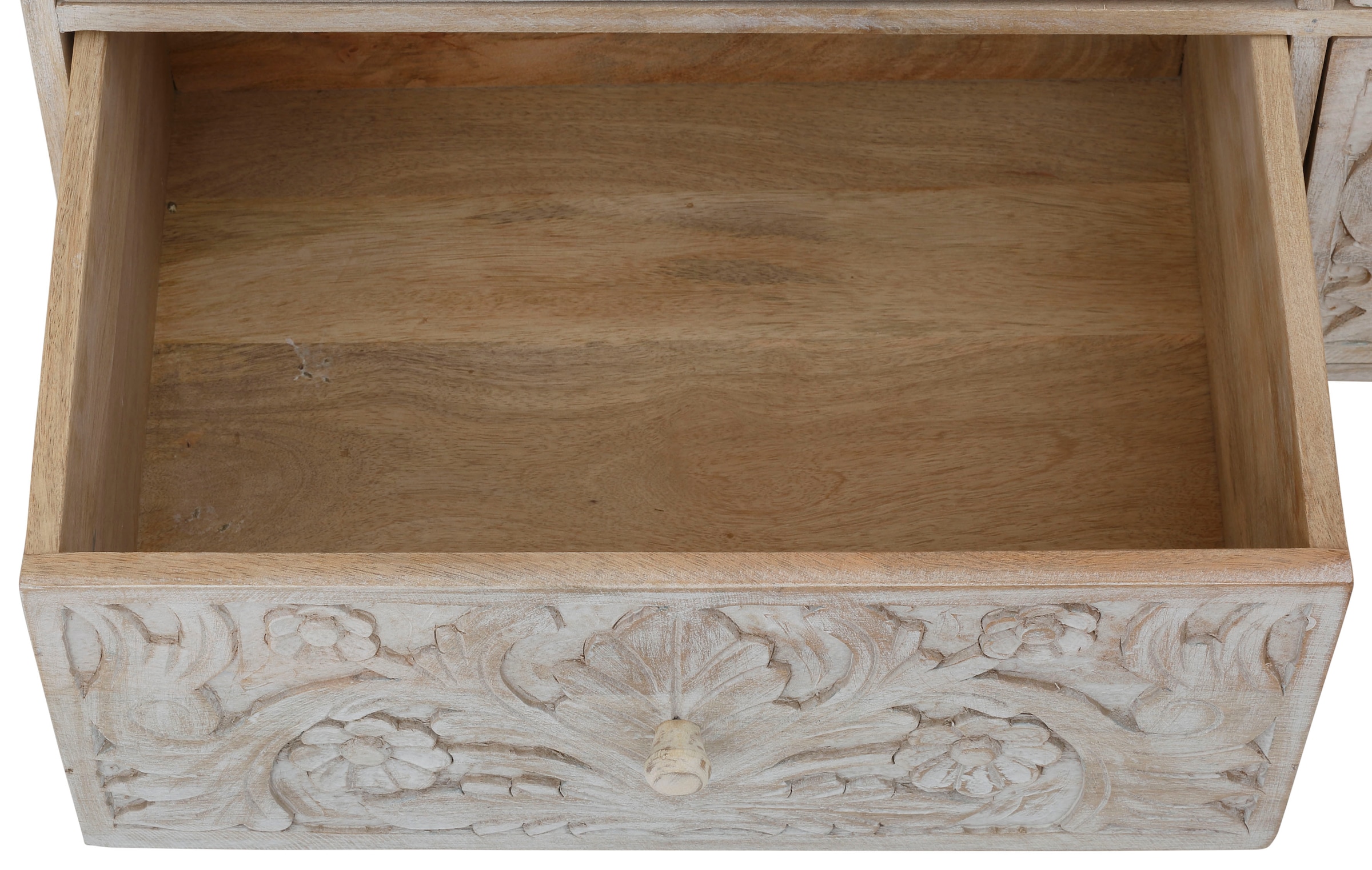 Home affaire Kommode »Lavin Sideboard«, Mangoholz, mit dekorativen Schnitzereien, Handgefertigt, Breite 110 cm