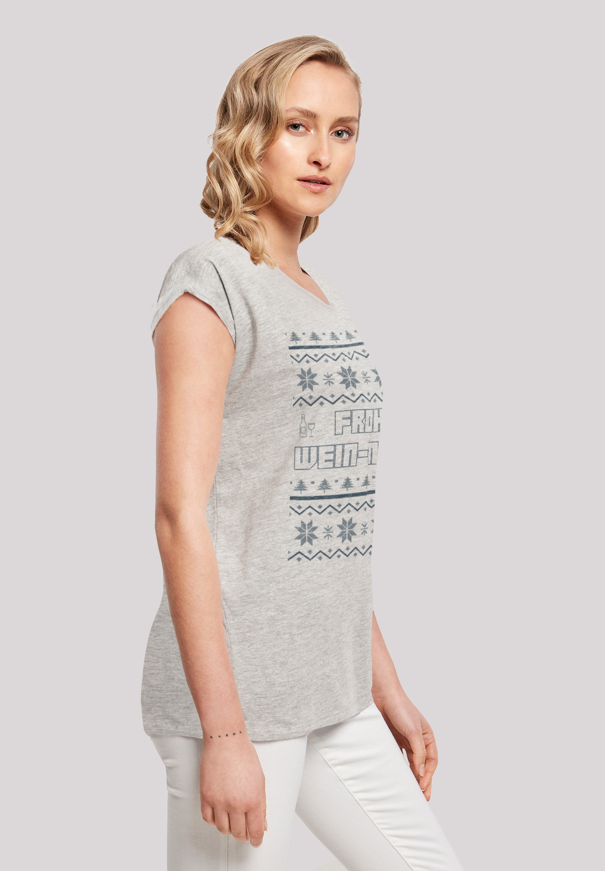F4NT4STIC T-Shirt »Frohe Wein-Nacht«, Print