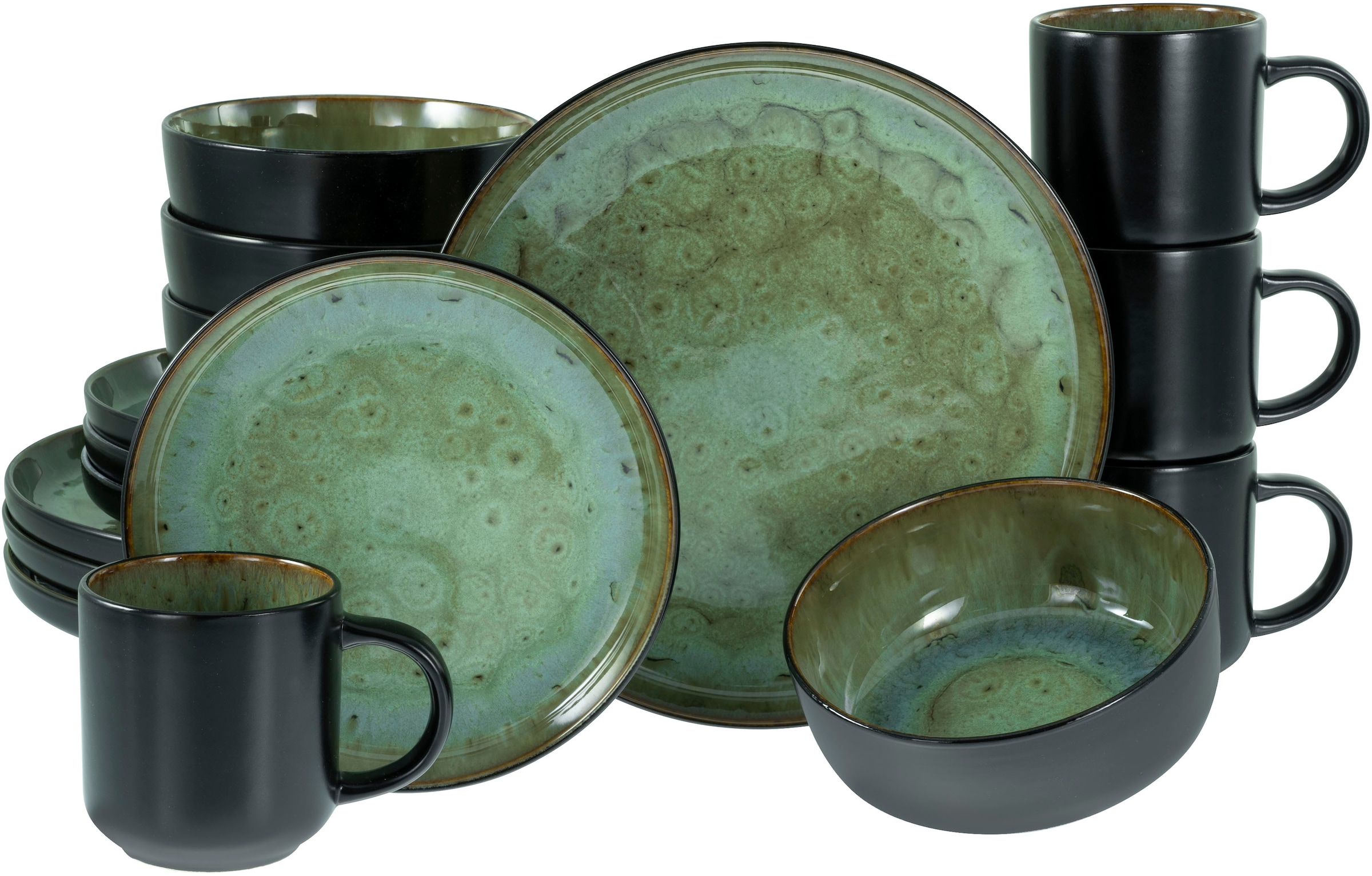 CreaTable Kombiservice "Nordic Fjord, Kombiservice 16-tlg" Reaktivglasur, S günstig online kaufen