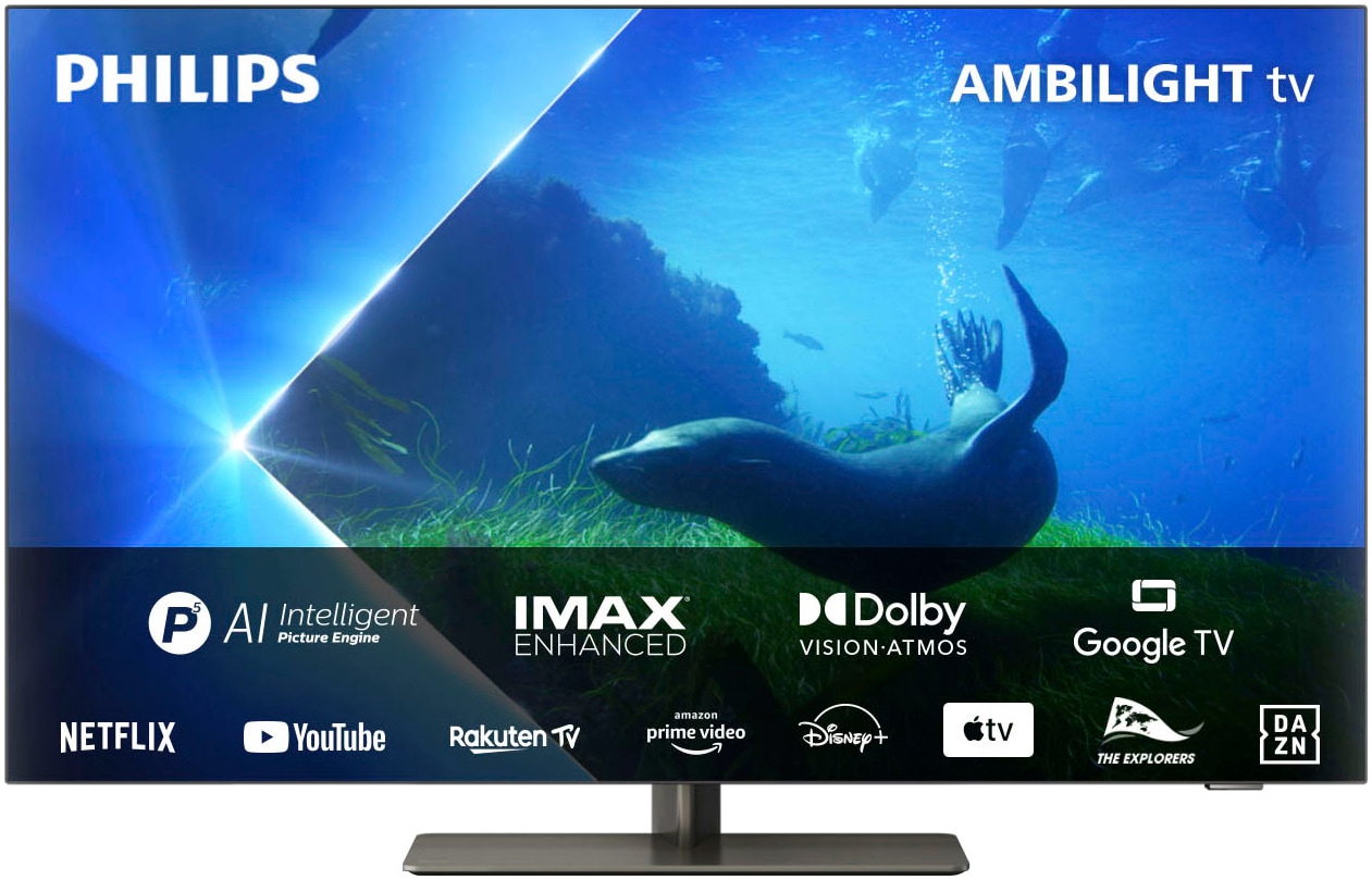 Philips OLED-Fernseher »55OLED808/12«, 139 cm/55 Zoll, 4K Ultra HD, Smart-TV-Android TV