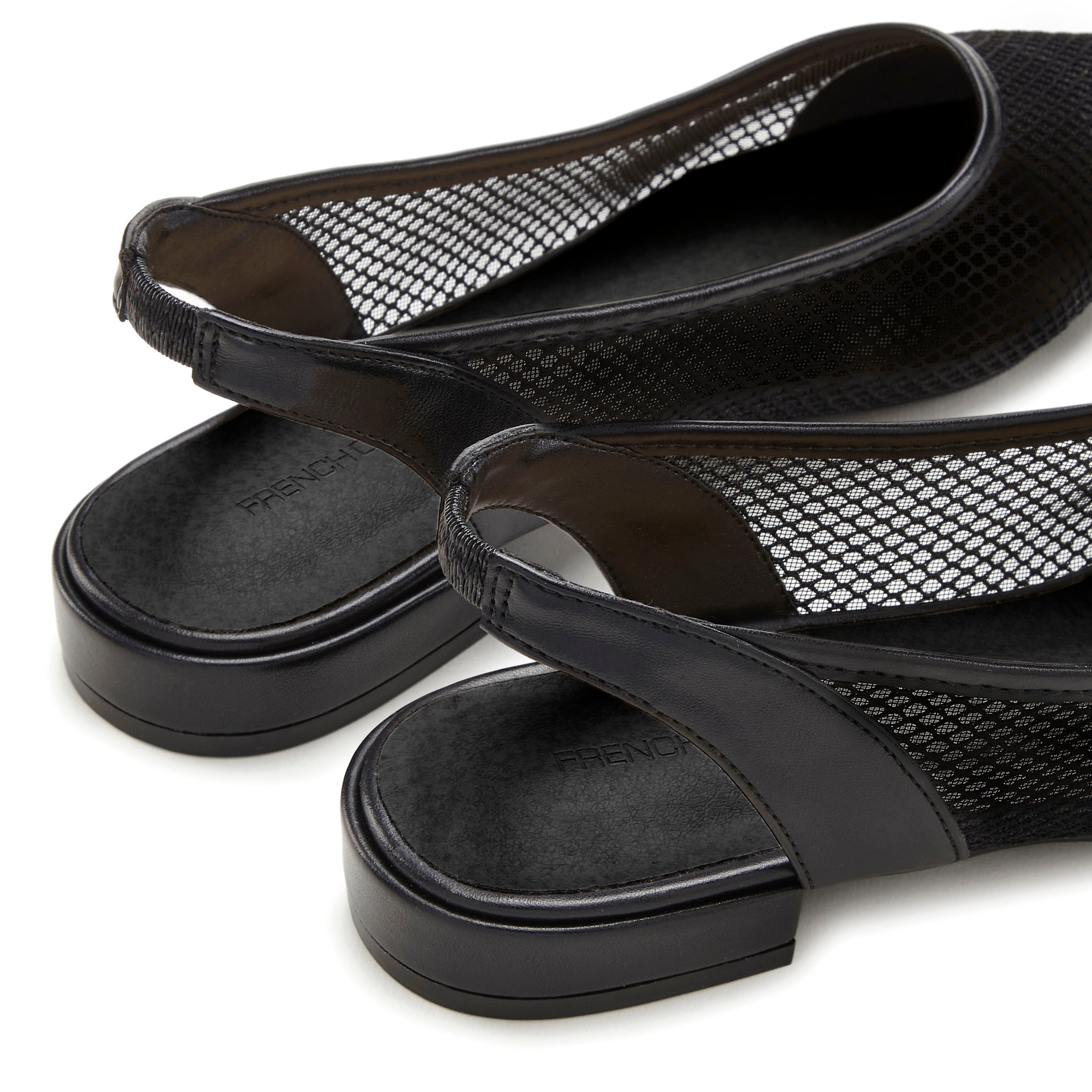 French Connection Ballerina, Slingballerina, Riemchenballerina, Halbschuh, Slipper, Sandale VEGAN