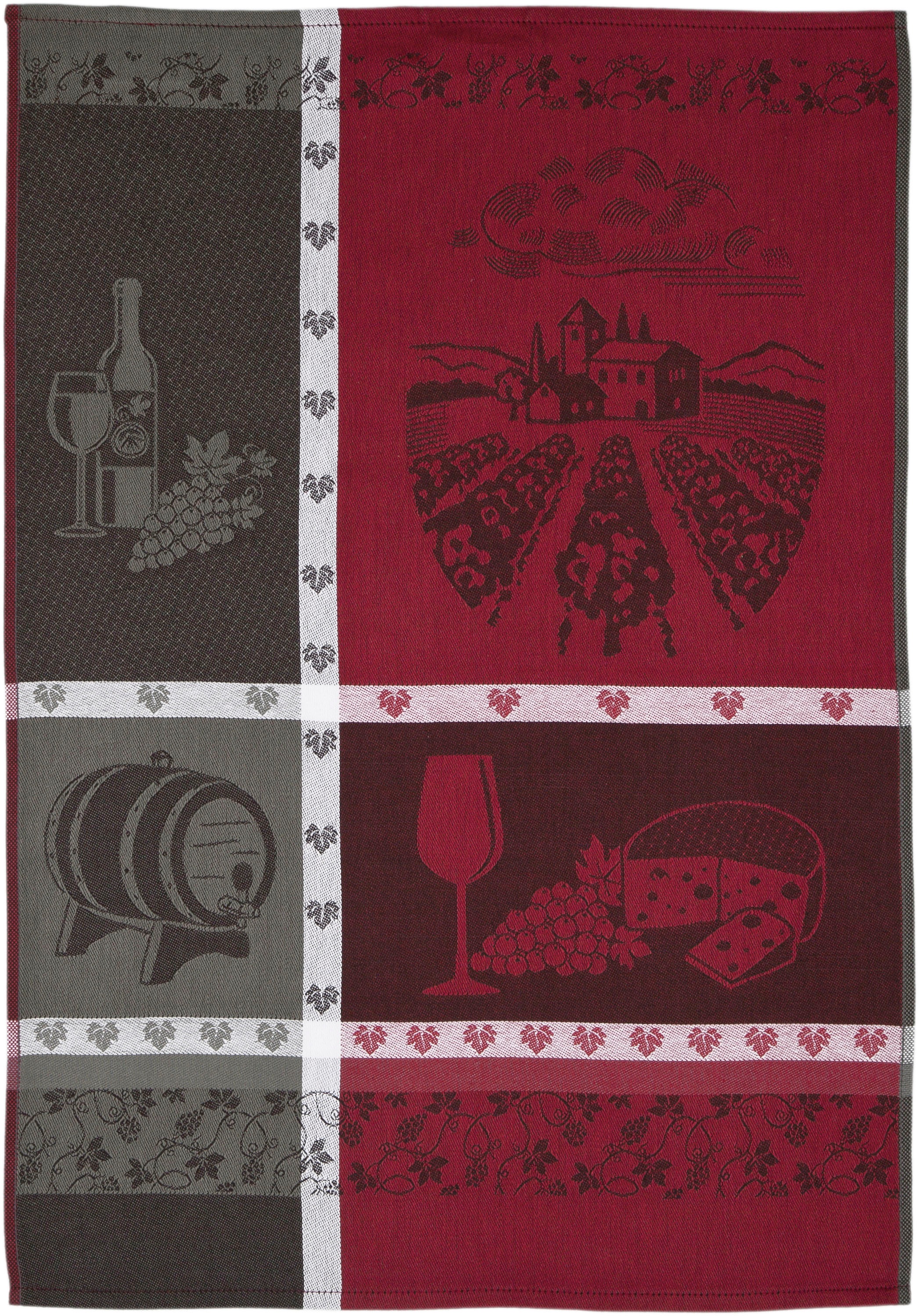 ROSS Geschirrtuch "Weinmotiv" Motivtuch, aus 100% Baumwolle günstig online kaufen