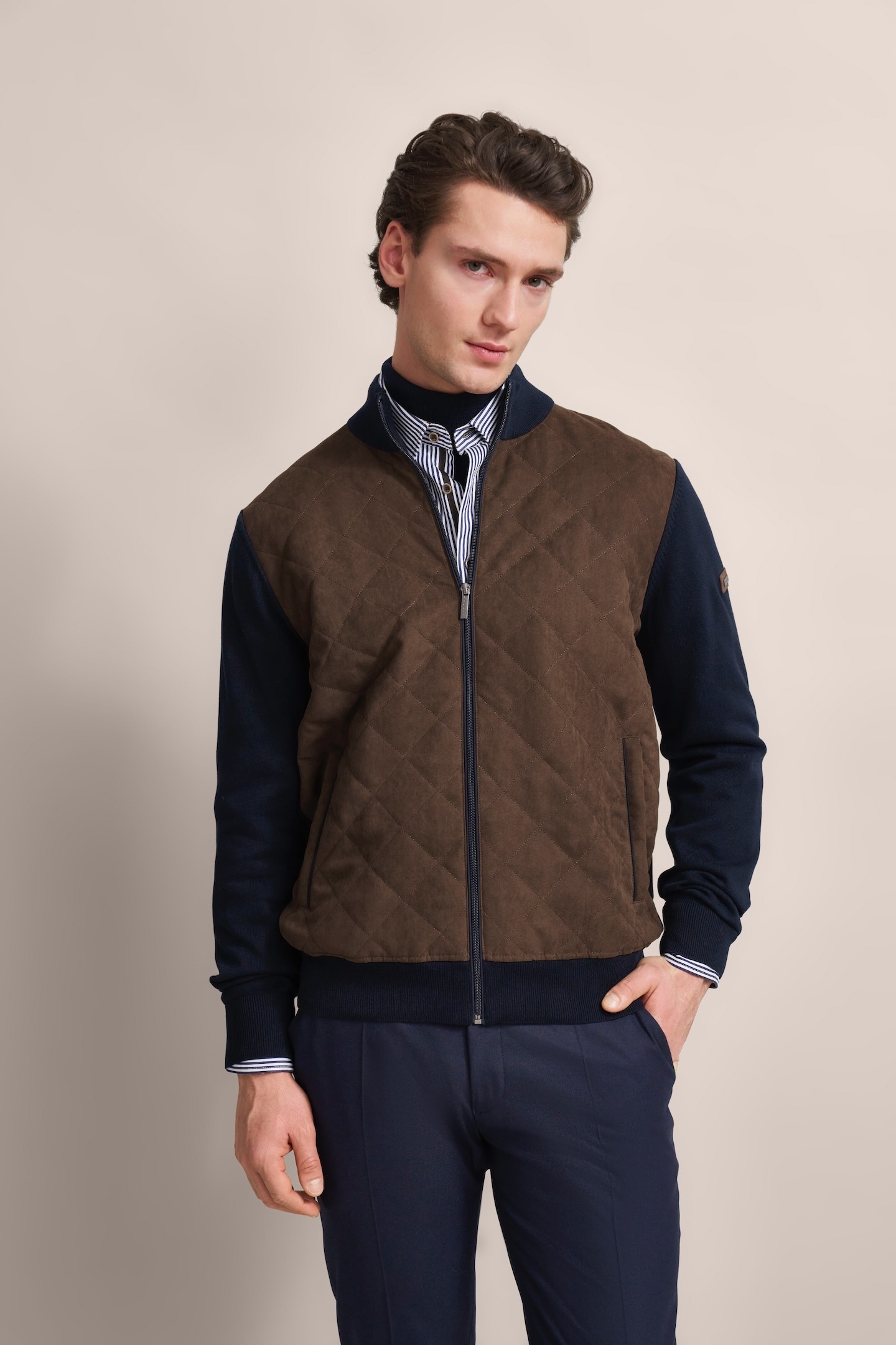 bugatti Strickjacke, aus 100 % Baumwolle