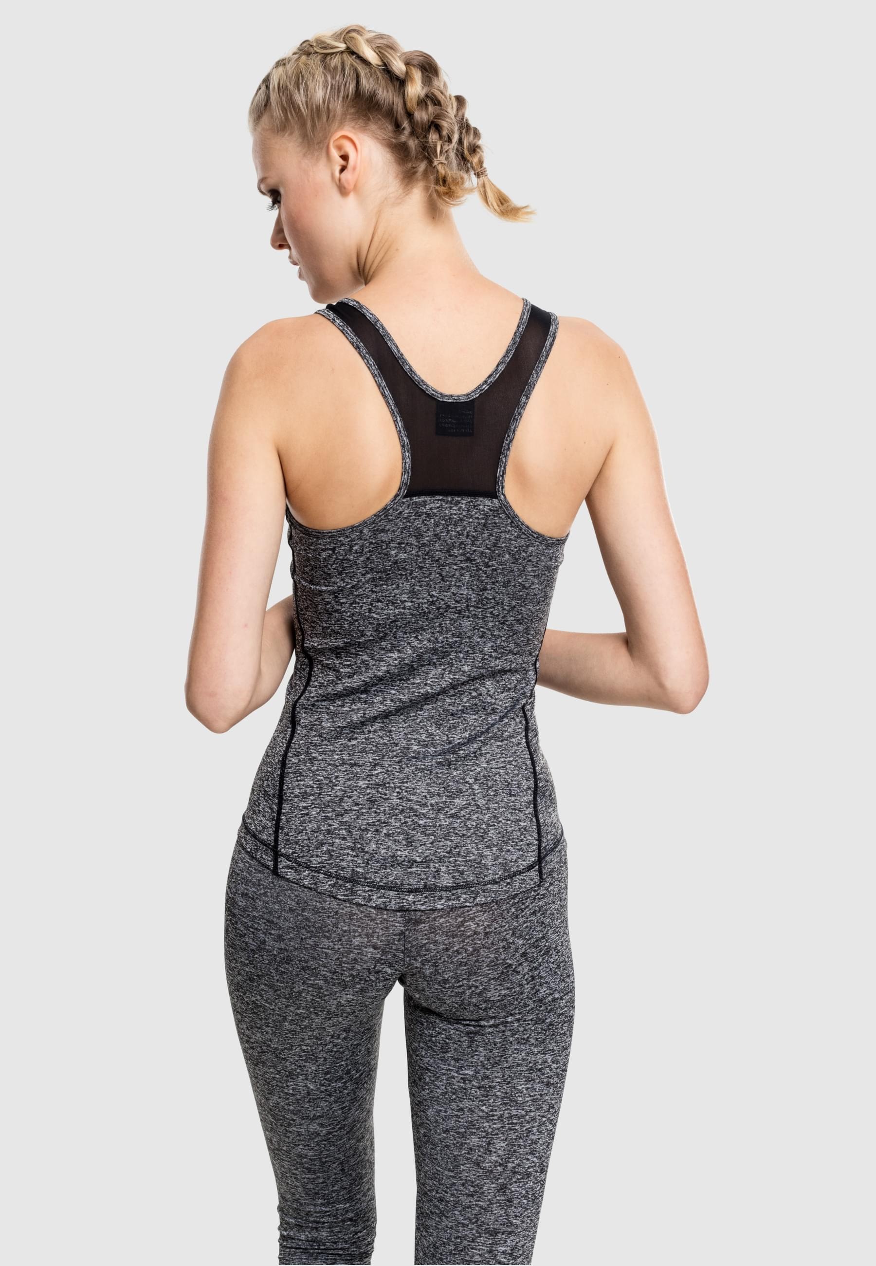 URBAN CLASSICS Muskelshirt »Urban Classics Damen Ladies Active Melange Trainings Top«, (1 tlg.)