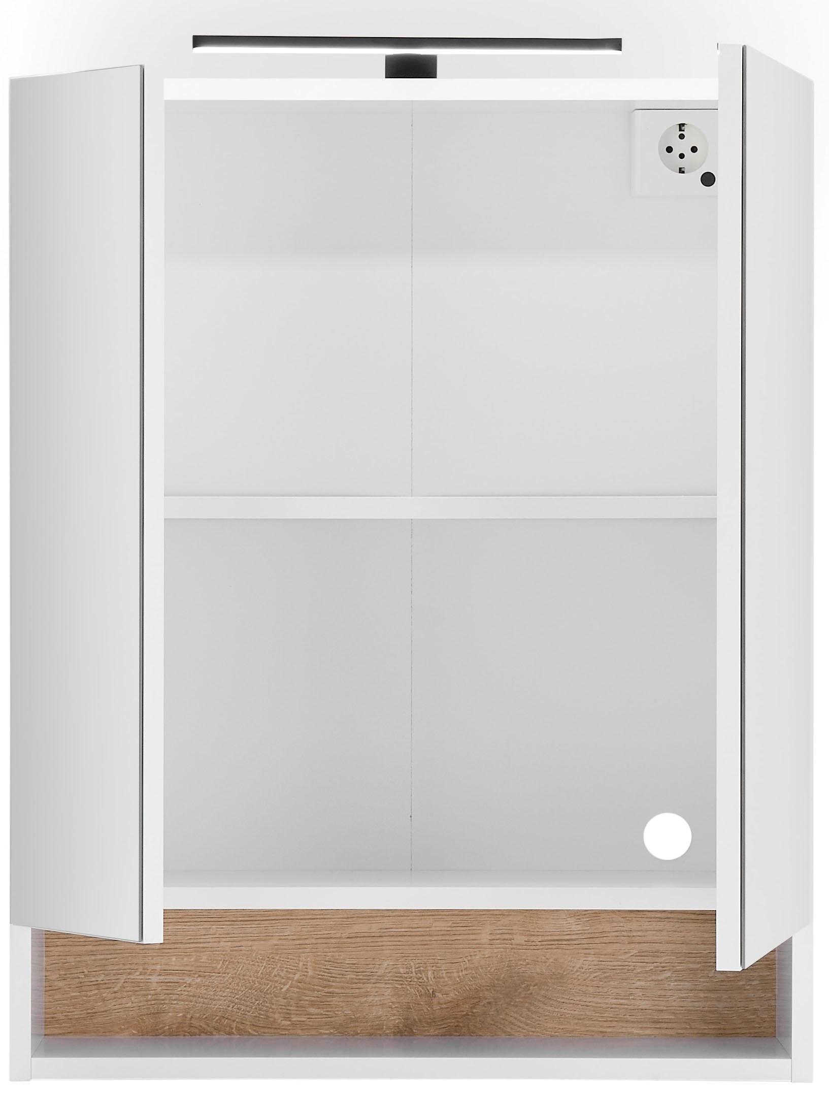 BASIC by Balculina Spiegelschrank »Denver Spiegelschrank, Badezimmerschrank BxHxT 60x75x22« 1 Stk. tlg. Breite 60 cm, Tür L/R montierbar, Softclose