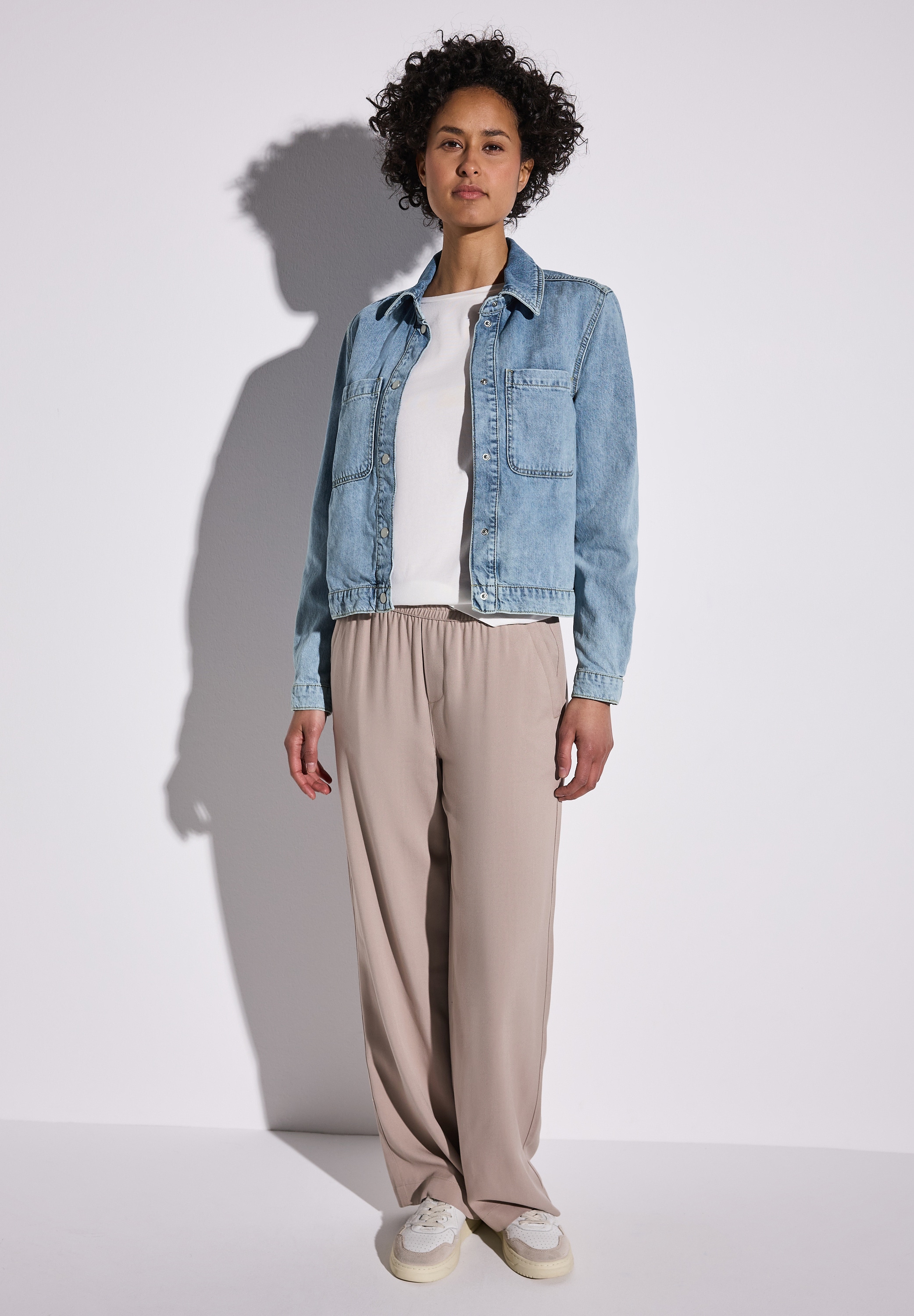 STREET ONE Jeansjacke, ohne Kapuze, mit Knopfleiste
