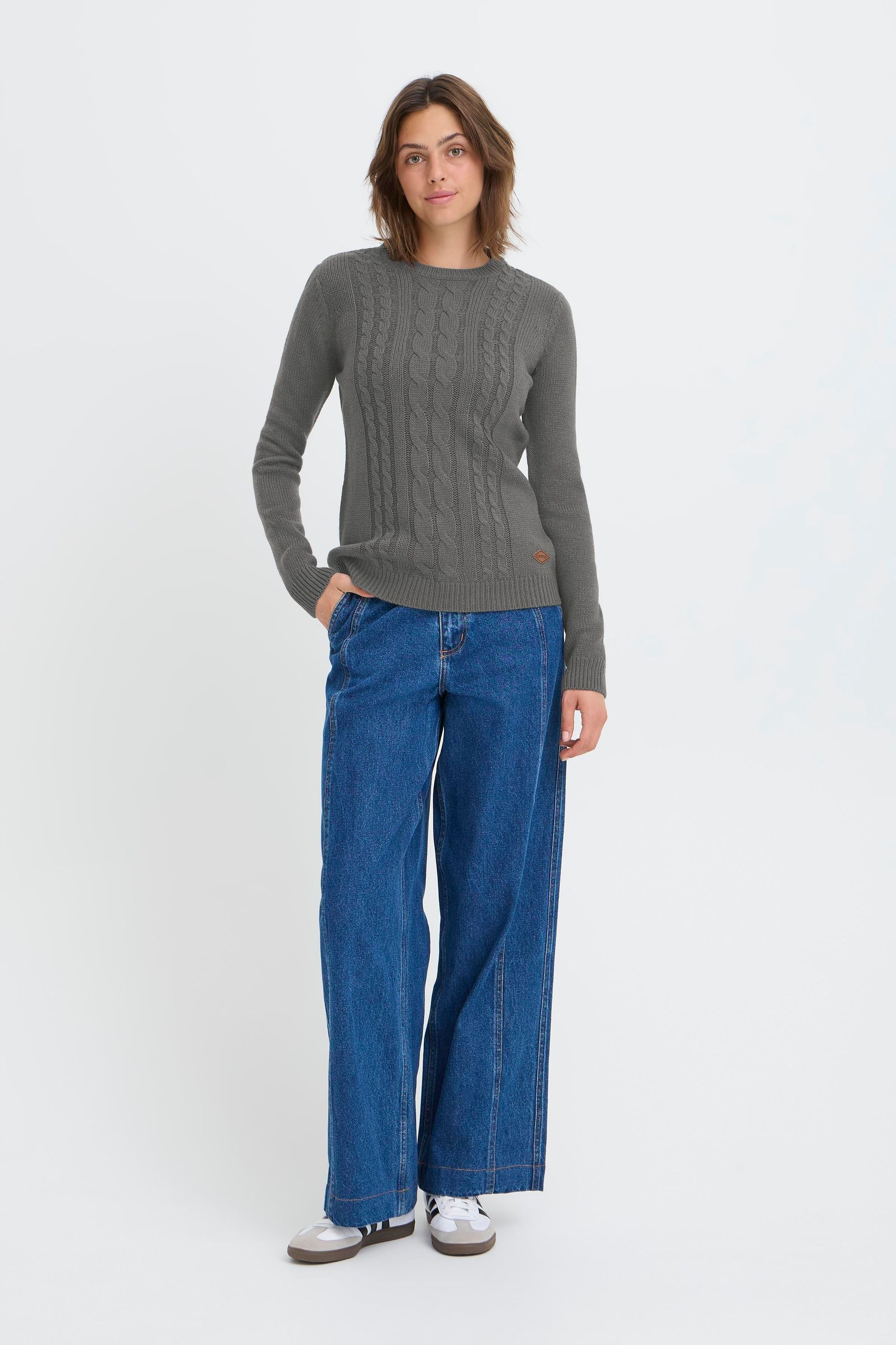 OXMO Strickfleece-Pullover "Strickpullover OXCARRYONE" günstig online kaufen