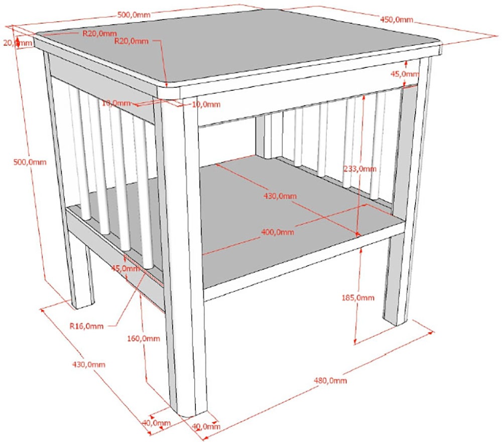 Home affaire Sideboard »Nachtkonsole aus massvier Eiche natur geölt, zeitloses Design«, (B/H/T ca. 120x77x60 cm, mit 1 Fachboden, seitlich Sprossen), mit 1 Fachboden, stabil und standfest gebaut