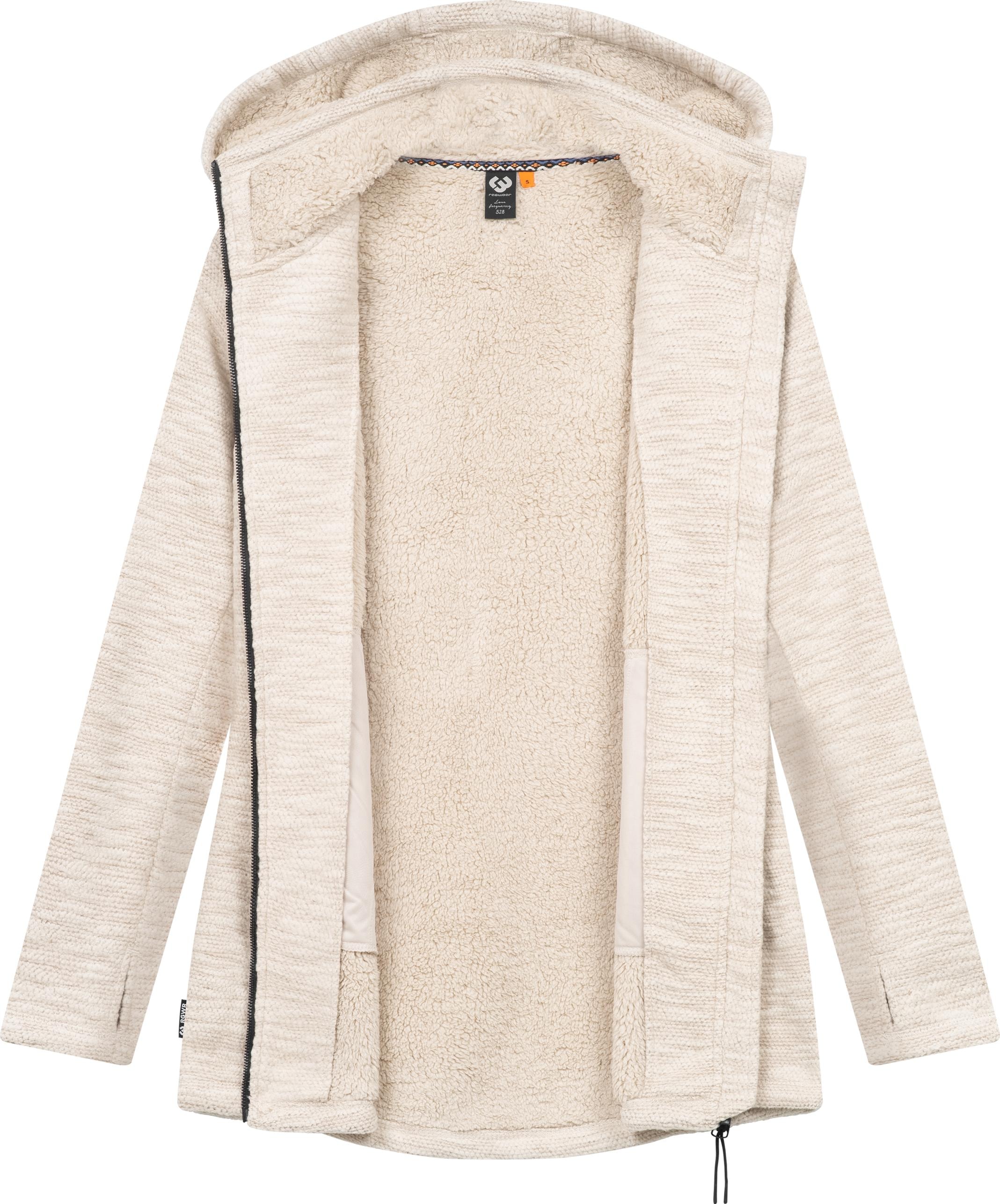 Ragwear Longstrickjacke »Leysha Melange«, Sportliche Kapuzenjacke in melierter Strick-Optik