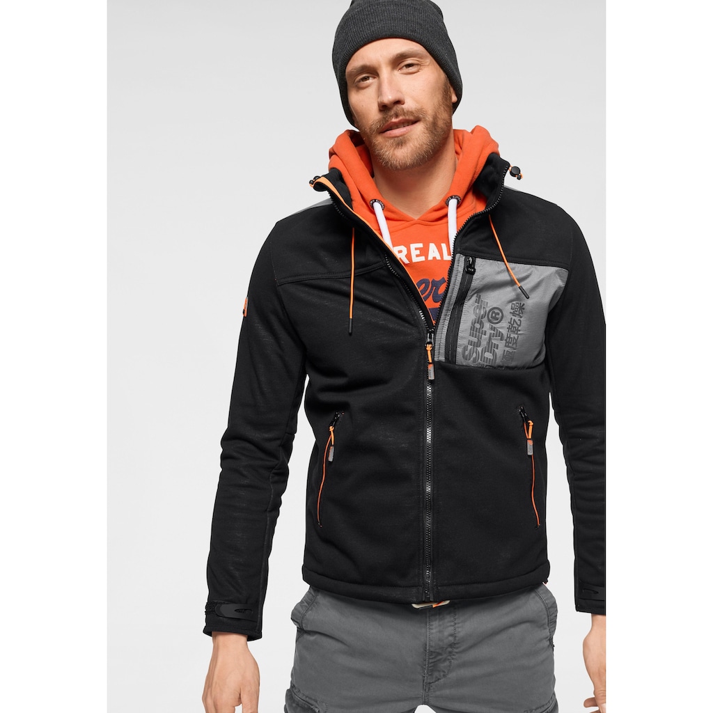 Superdry Windbreaker, ohne Kapuze, mit Kordelzug