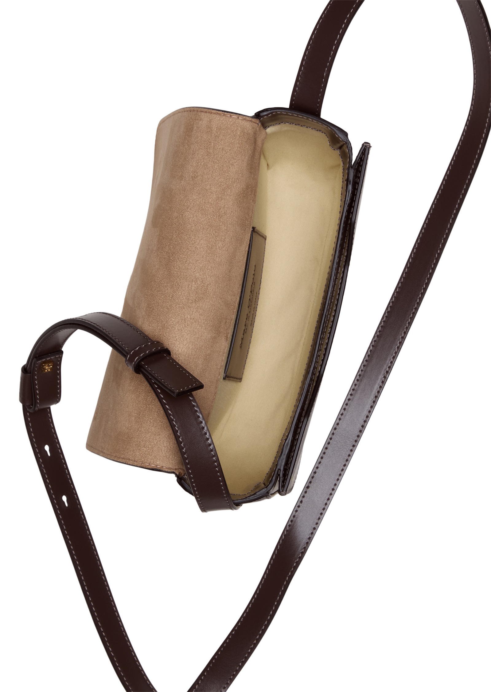 Umhängetasche MARC O'POLO "mit edlem Magnetverschluss", Damen, Gr. B/H/T: 24cm x 14cm x 12cm, shaded braun, Leder, unifarben, Taschen Umhängetasche 3